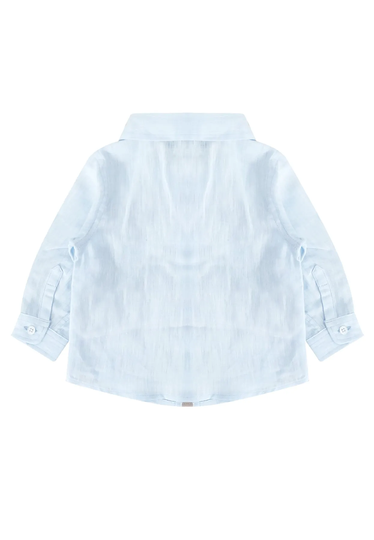 Fay camicia celeste neonato in lino