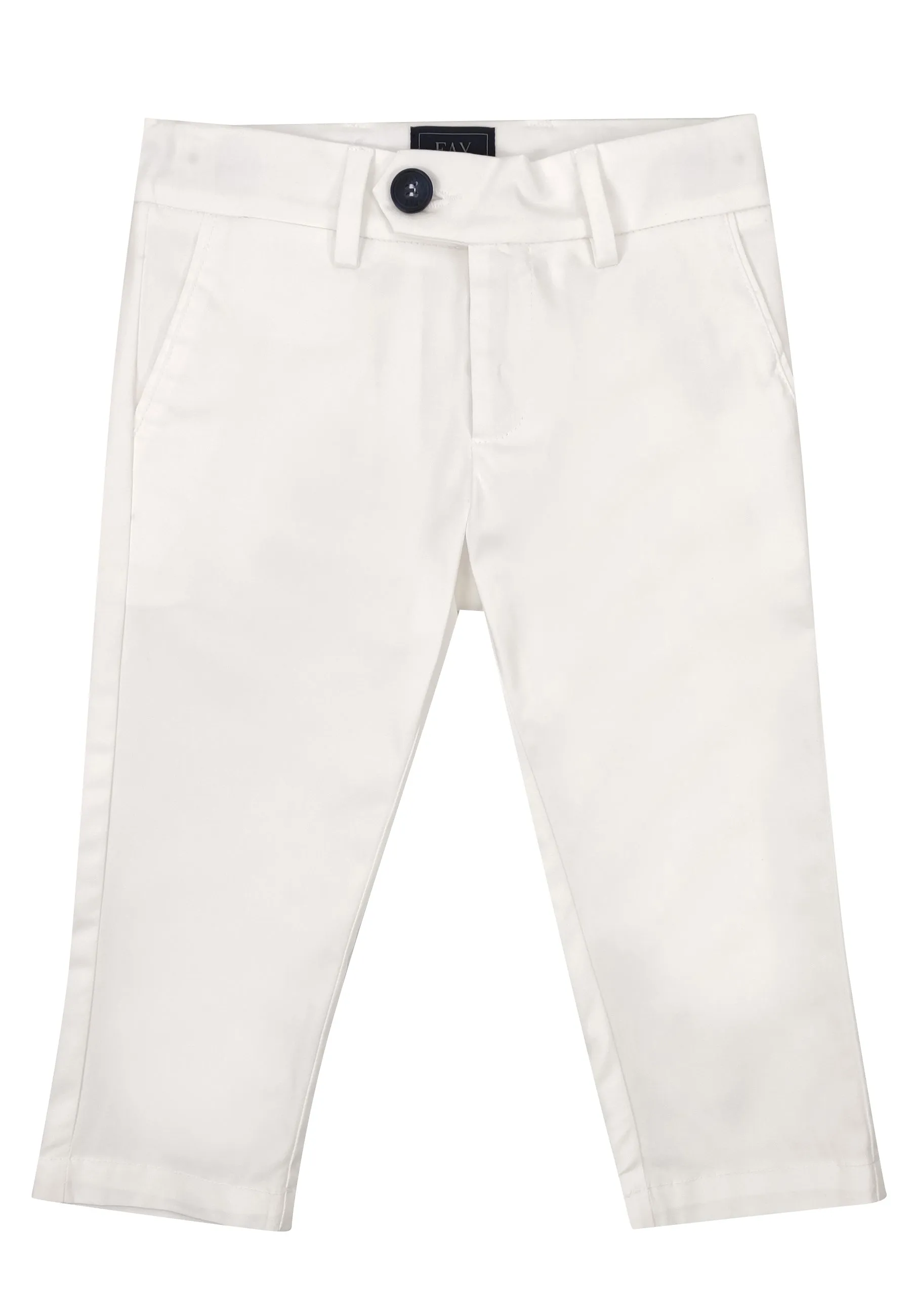 Fay pantalone bambino bianco in cotone