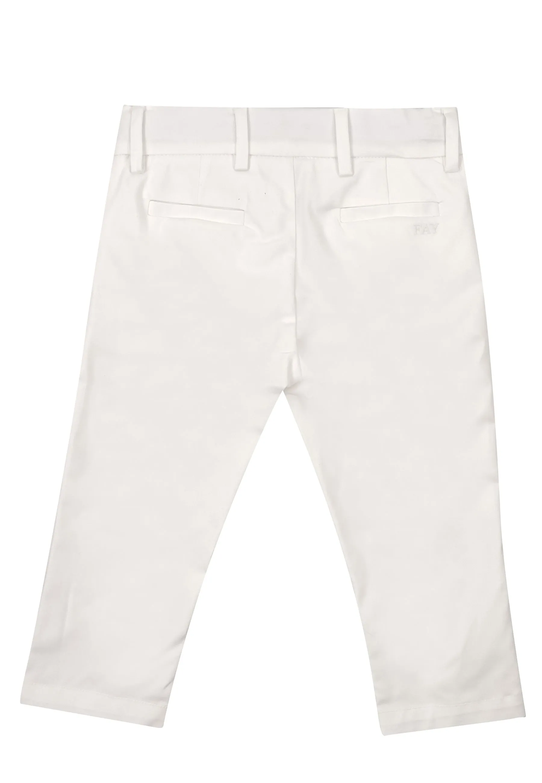 Fay pantalone bambino bianco in cotone