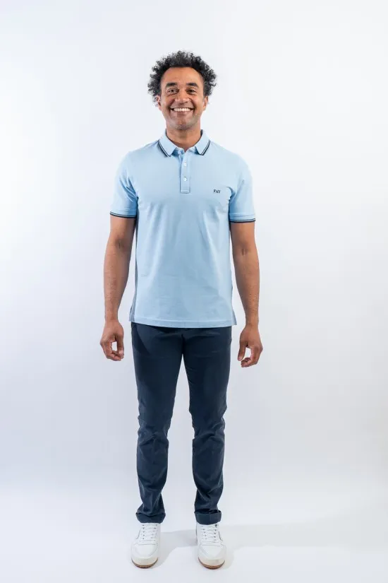 FAY POLO DB COLLAR PIQUET STRIPES NPMB248140STDW U010