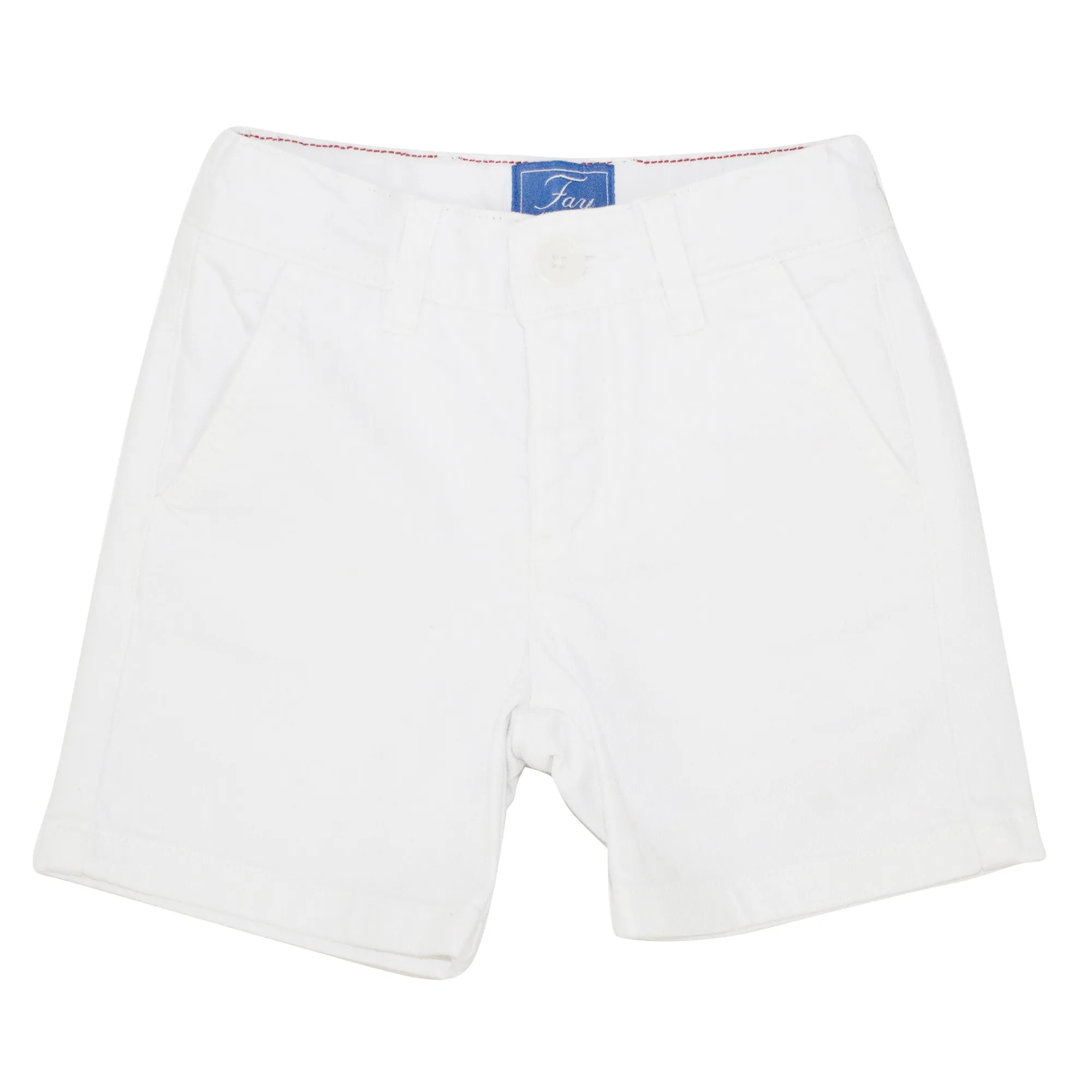 Fay teen bermuda bianco in denim di cotone