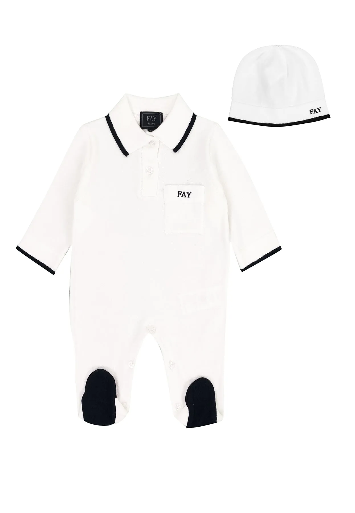 Fay tutina neonato bianca in in cotone