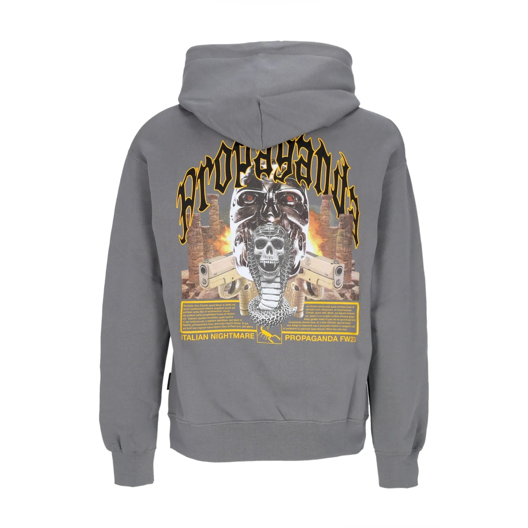 Felpa Cappuccio Uomo Saudi Hoodie Grey