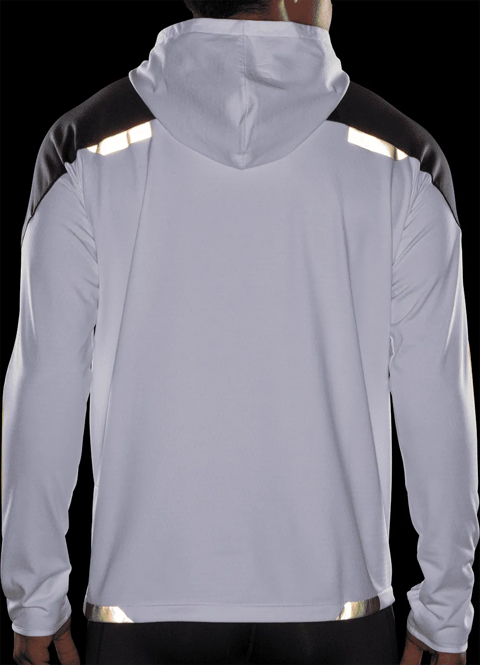 FELPA DA RUNNING DA UOMO BROOKS RUN VISIBLE THERMAL HOODIE WHITE/ASPHALT 211411 134