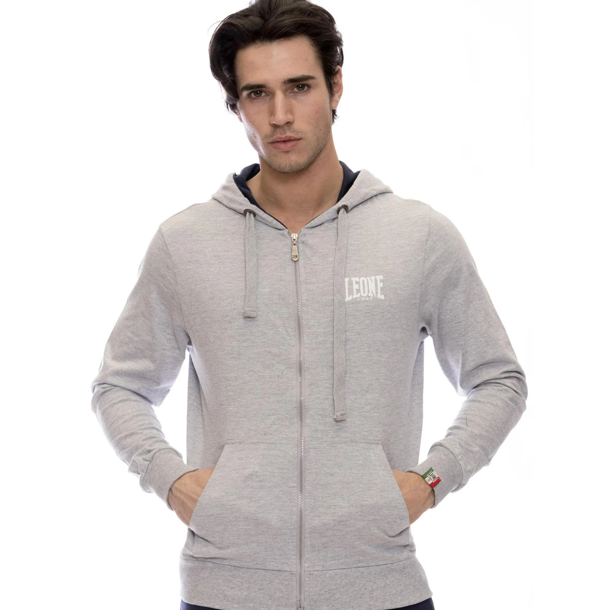 Felpa da uomo con cappuccio e zip Leone 1947 Apparel