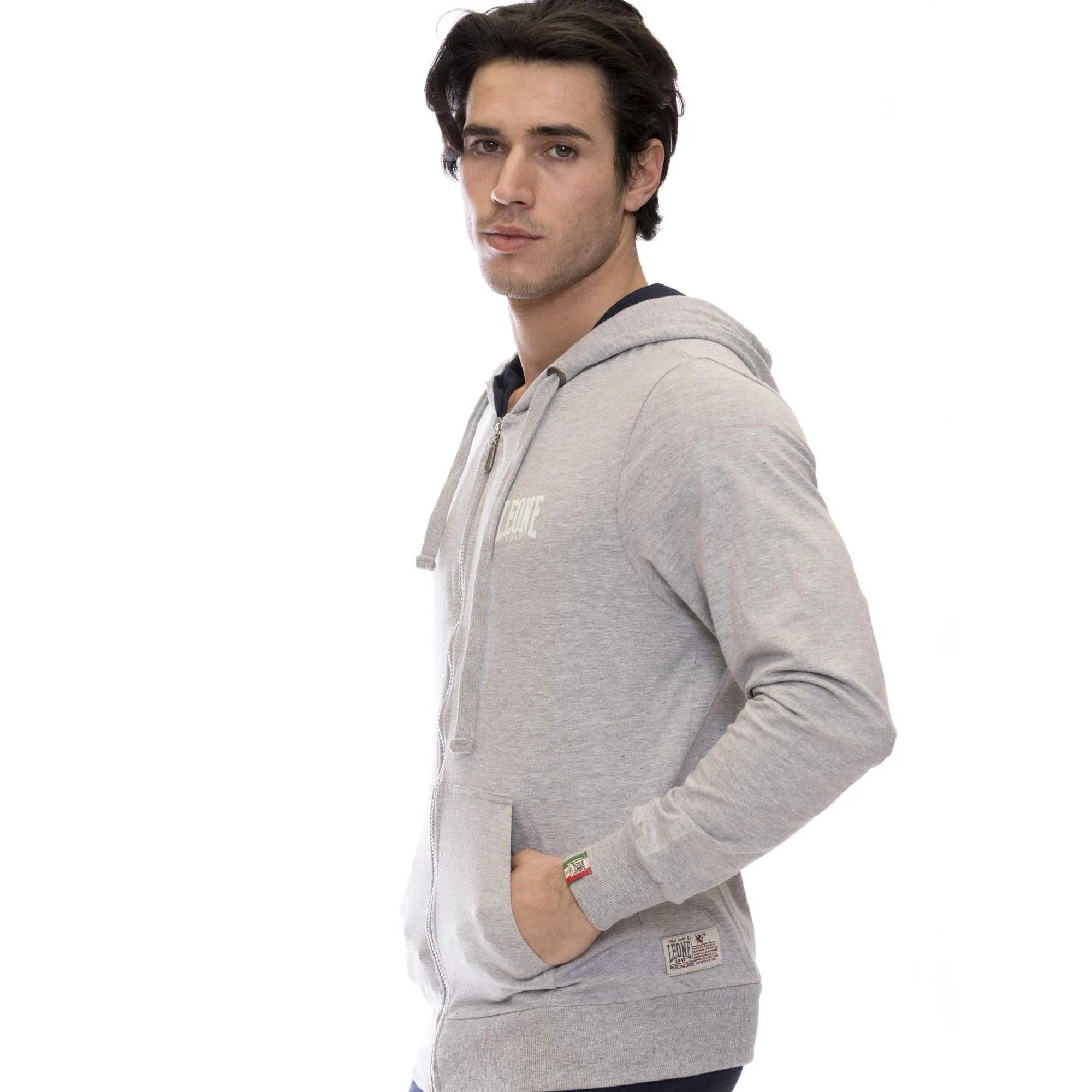 Felpa da uomo con cappuccio e zip Leone 1947 Apparel