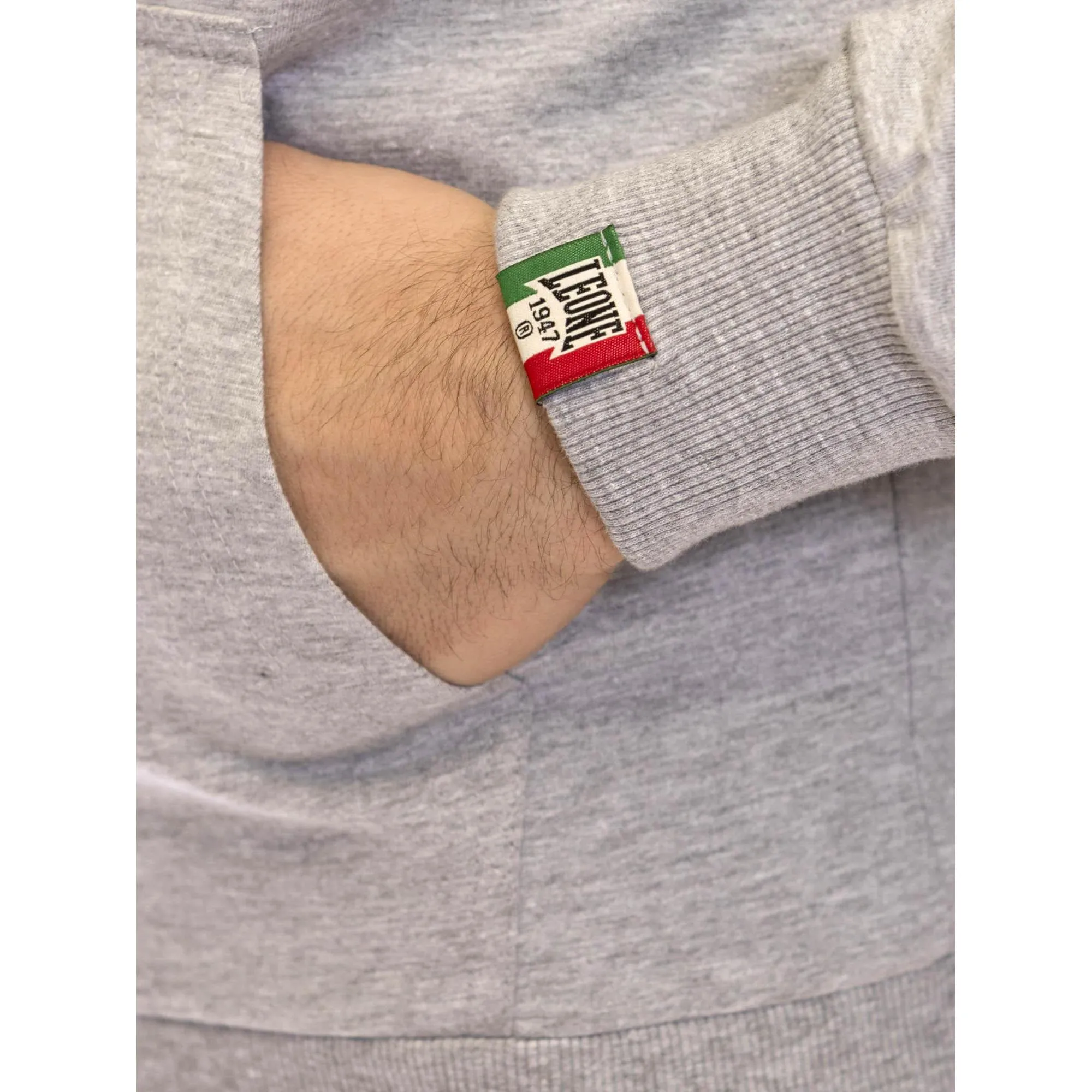 Felpa da uomo con cappuccio e zip Leone 1947 Apparel