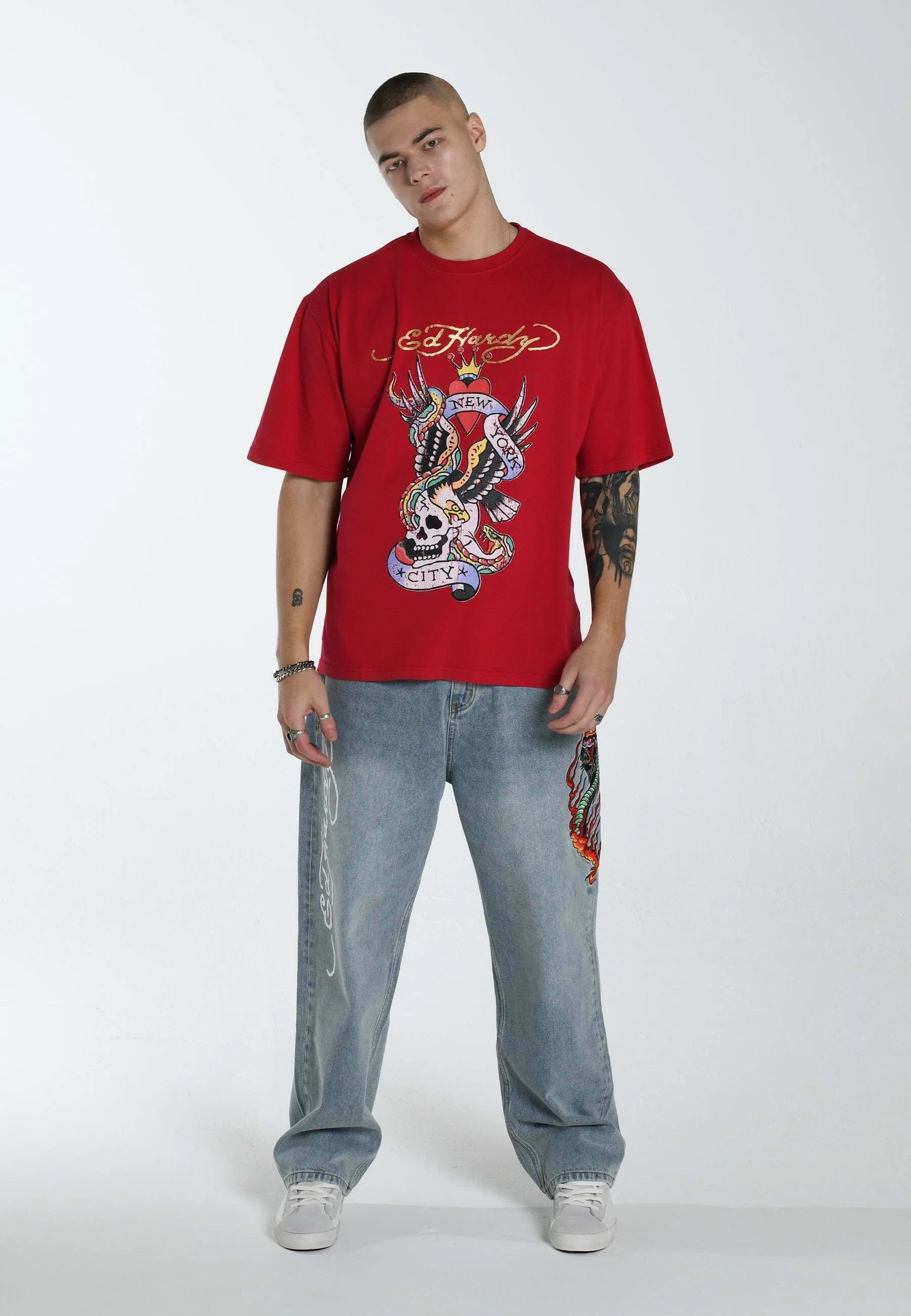 FLAMER-SNAKE BAGGY  - Jeans a sigaretta