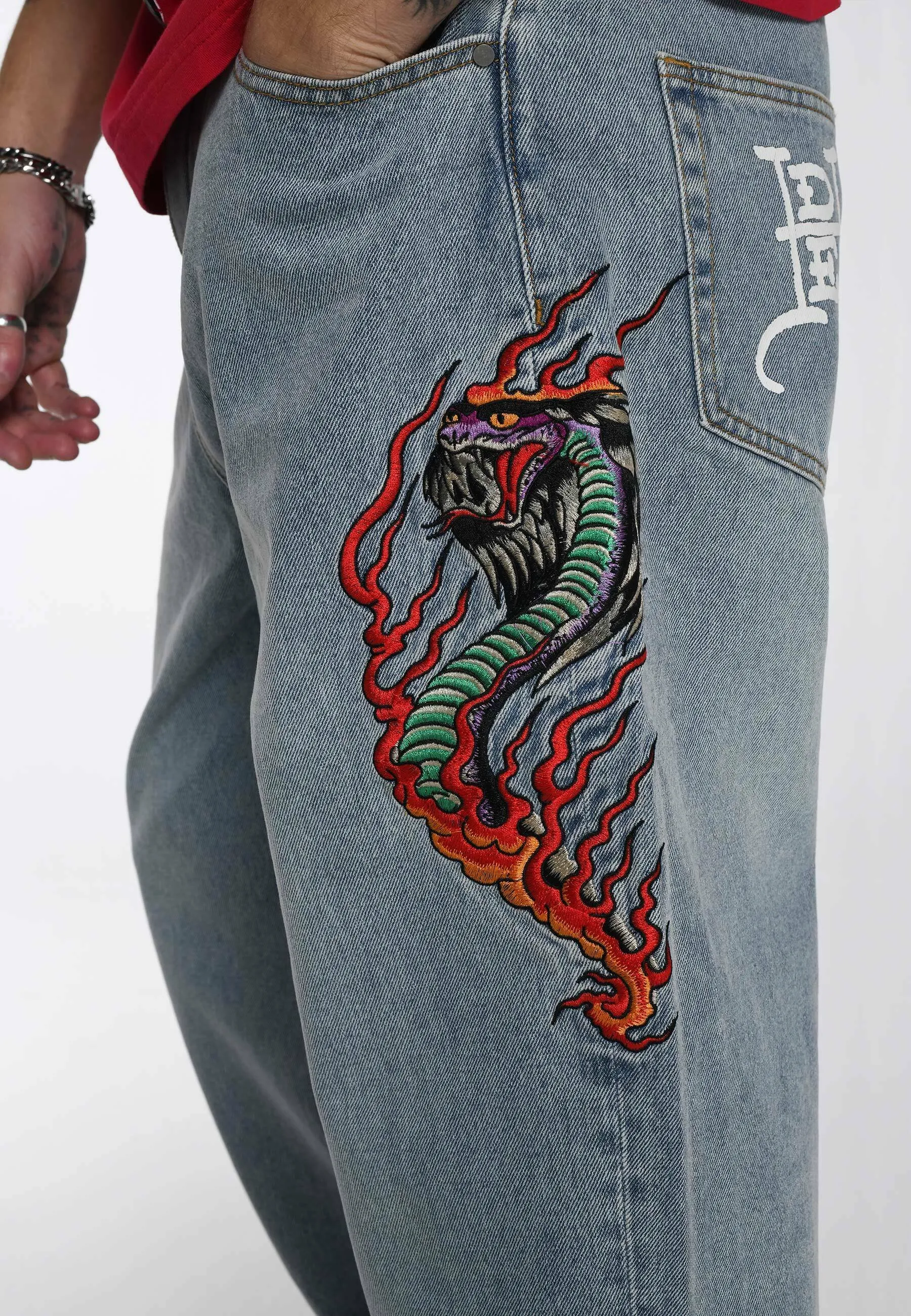 FLAMER-SNAKE BAGGY  - Jeans a sigaretta