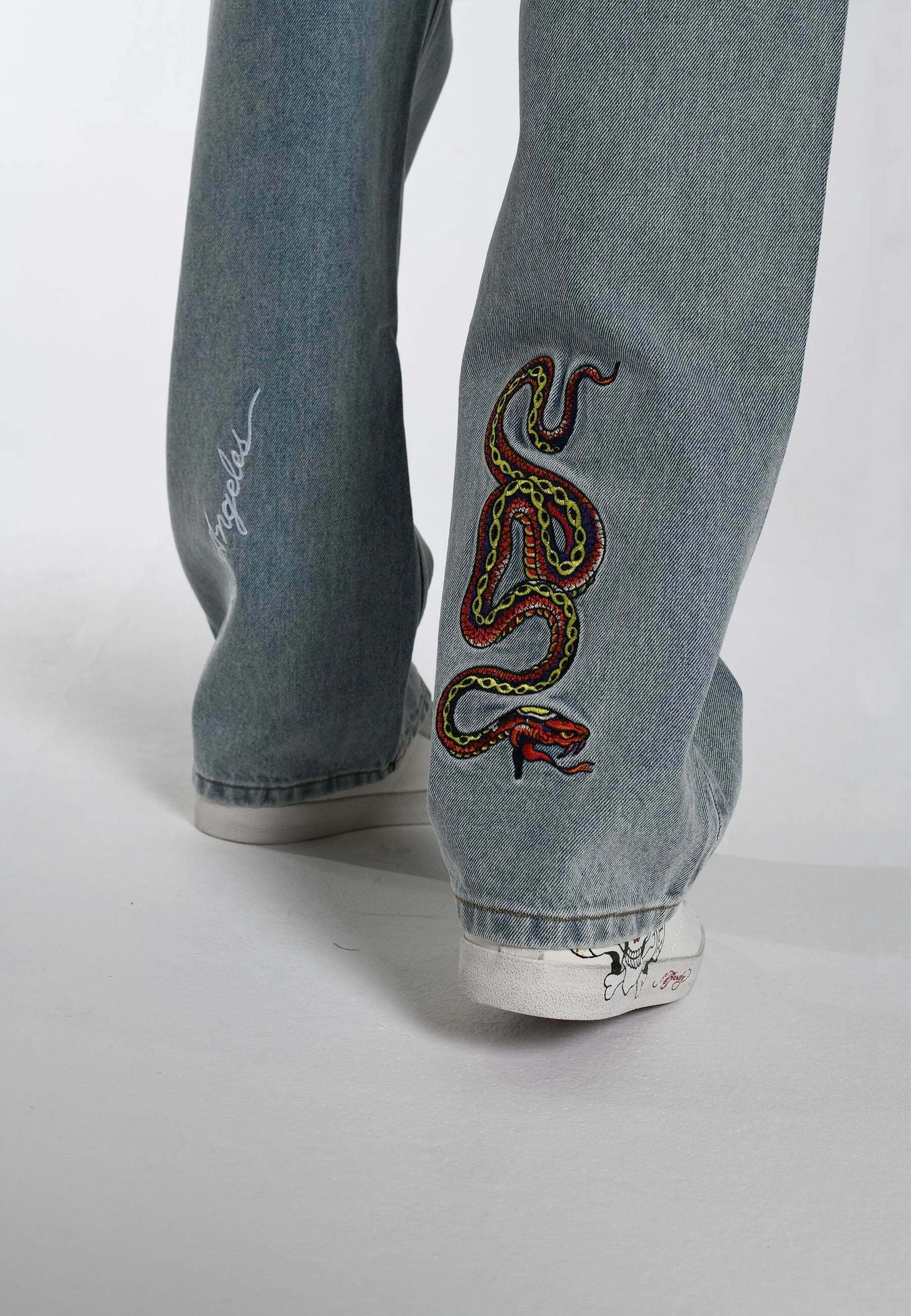 FLAMER-SNAKE BAGGY  - Jeans a sigaretta