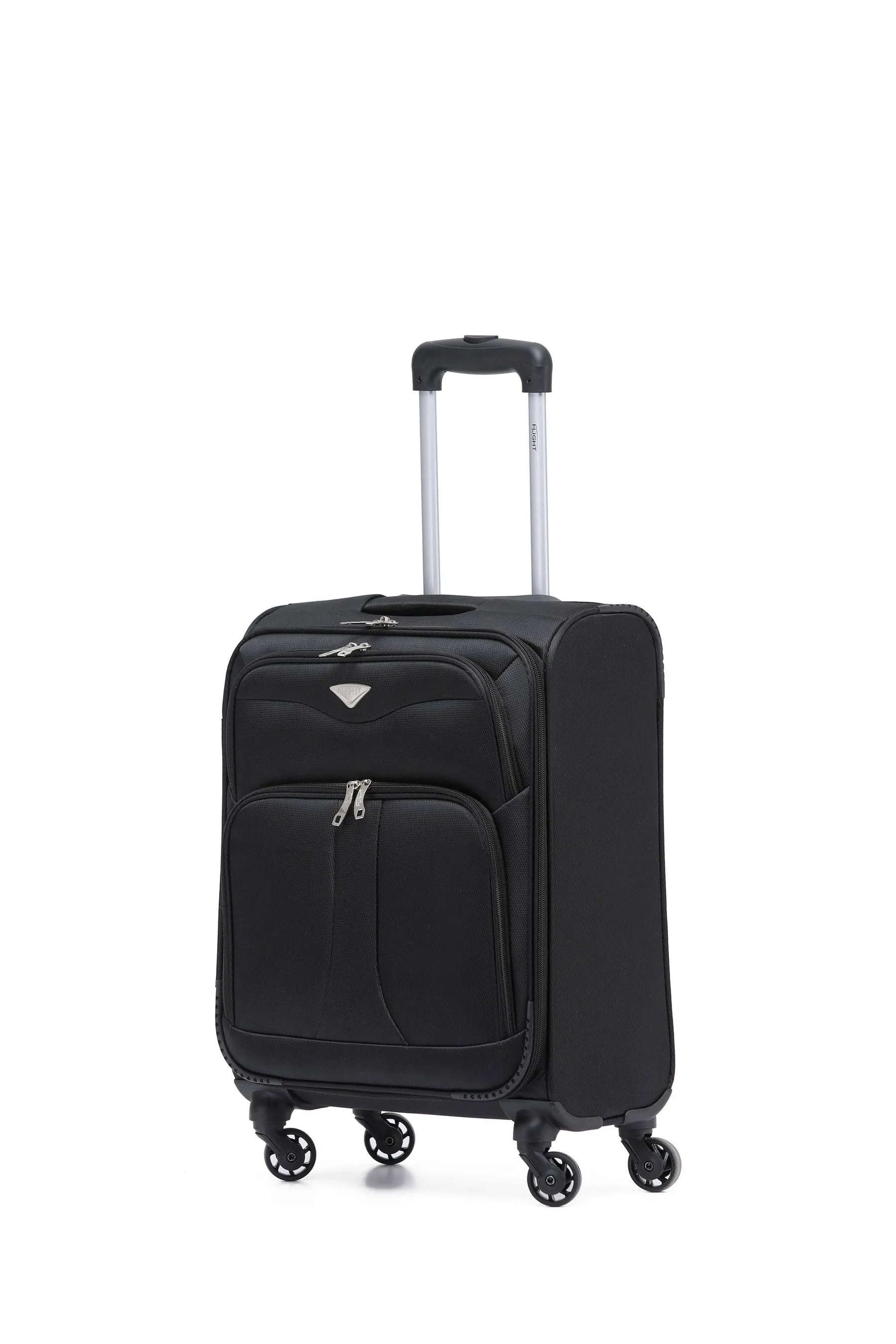 Flight Knight - 55x40x20 cm - Valigia morbida a mano con Nero - Valigeria