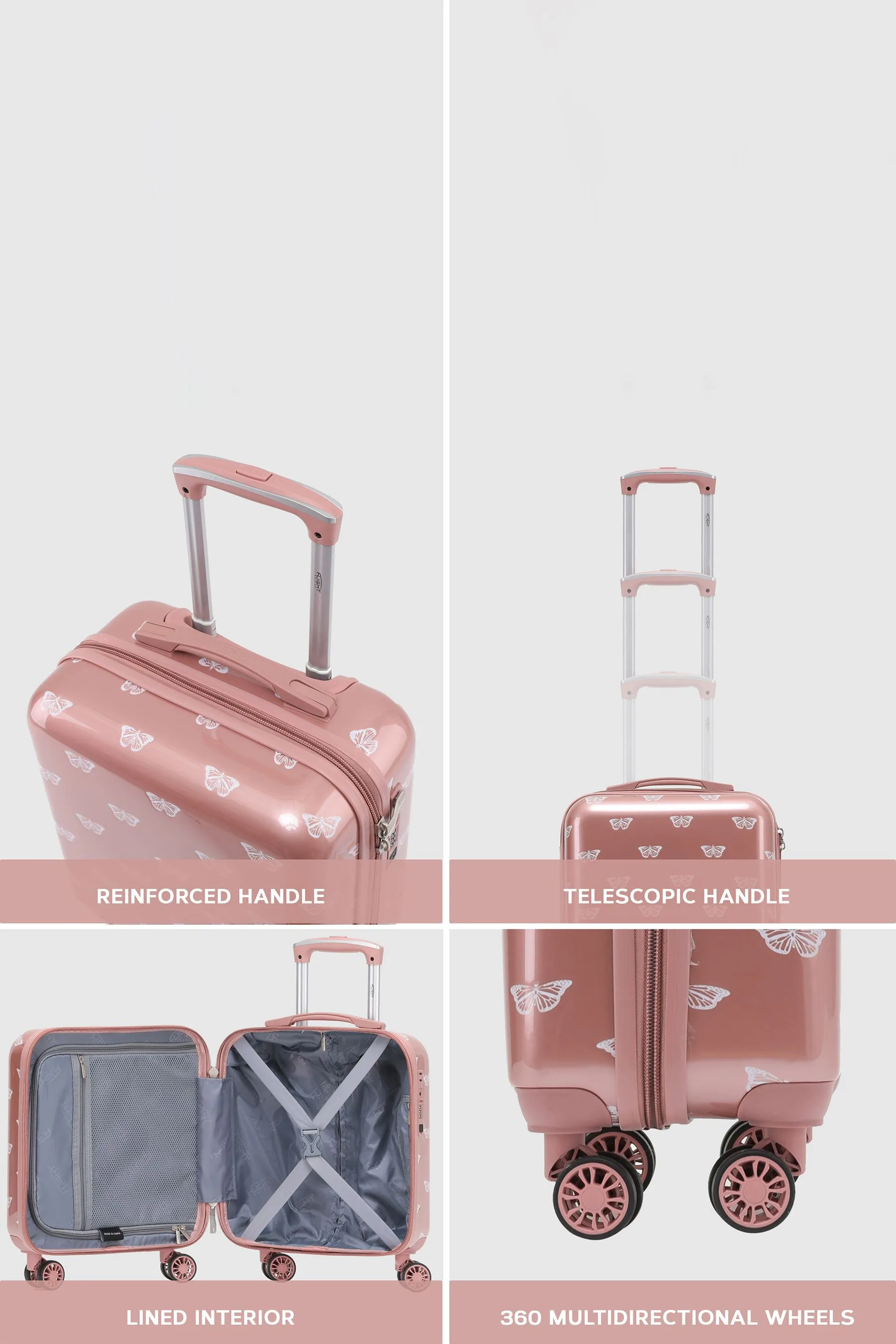 Flight Knight - EasyJet - Valigia a mano Nero 45x36x20 cm anti-crack