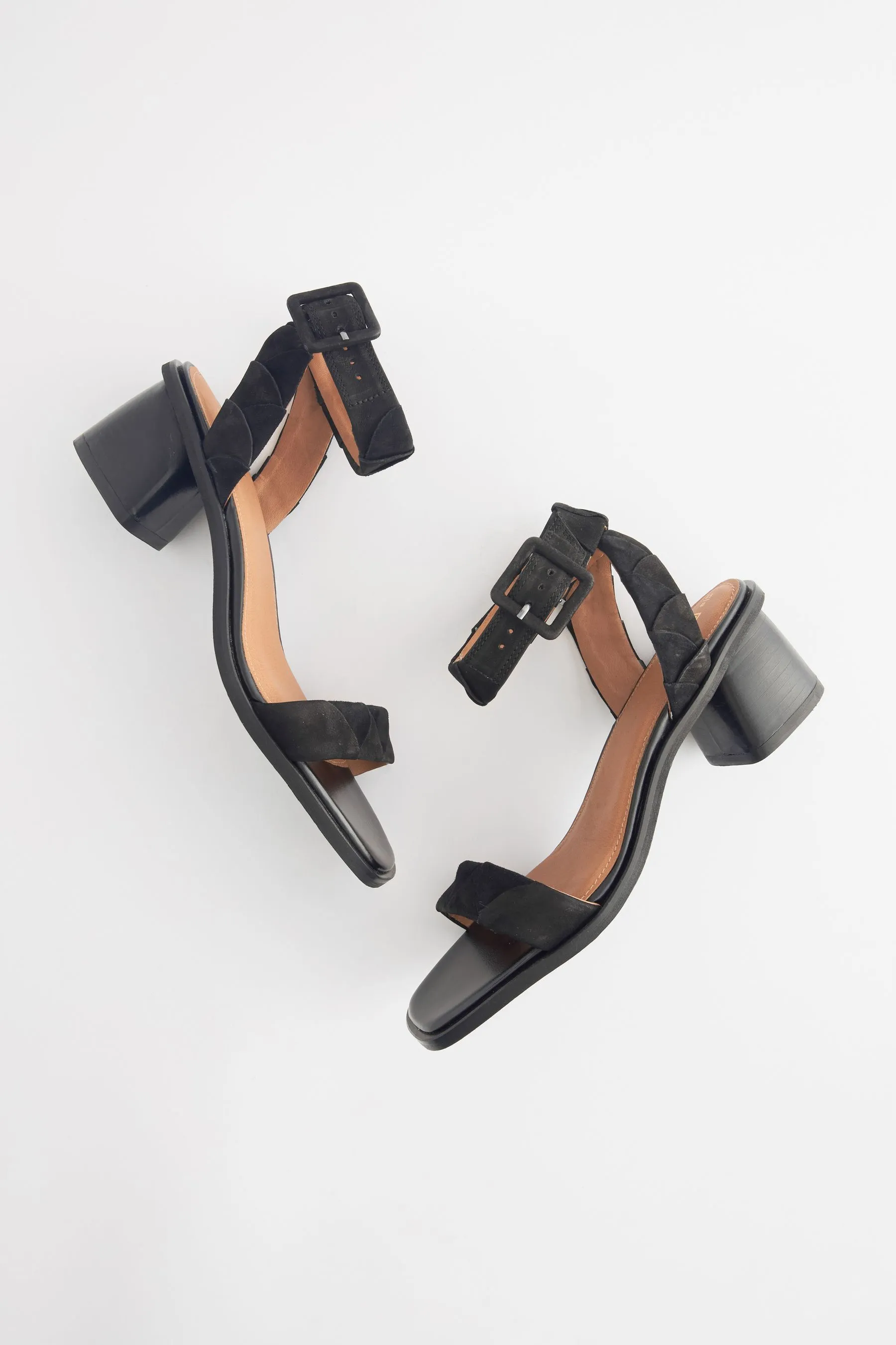 Forever Comfort® - Sandali in pelle con tacco largo basso