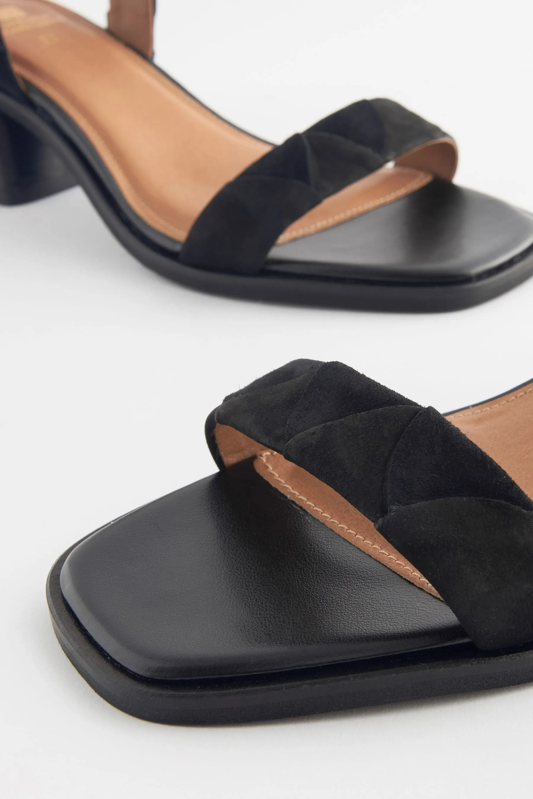 Forever Comfort® - Sandali in pelle con tacco largo basso