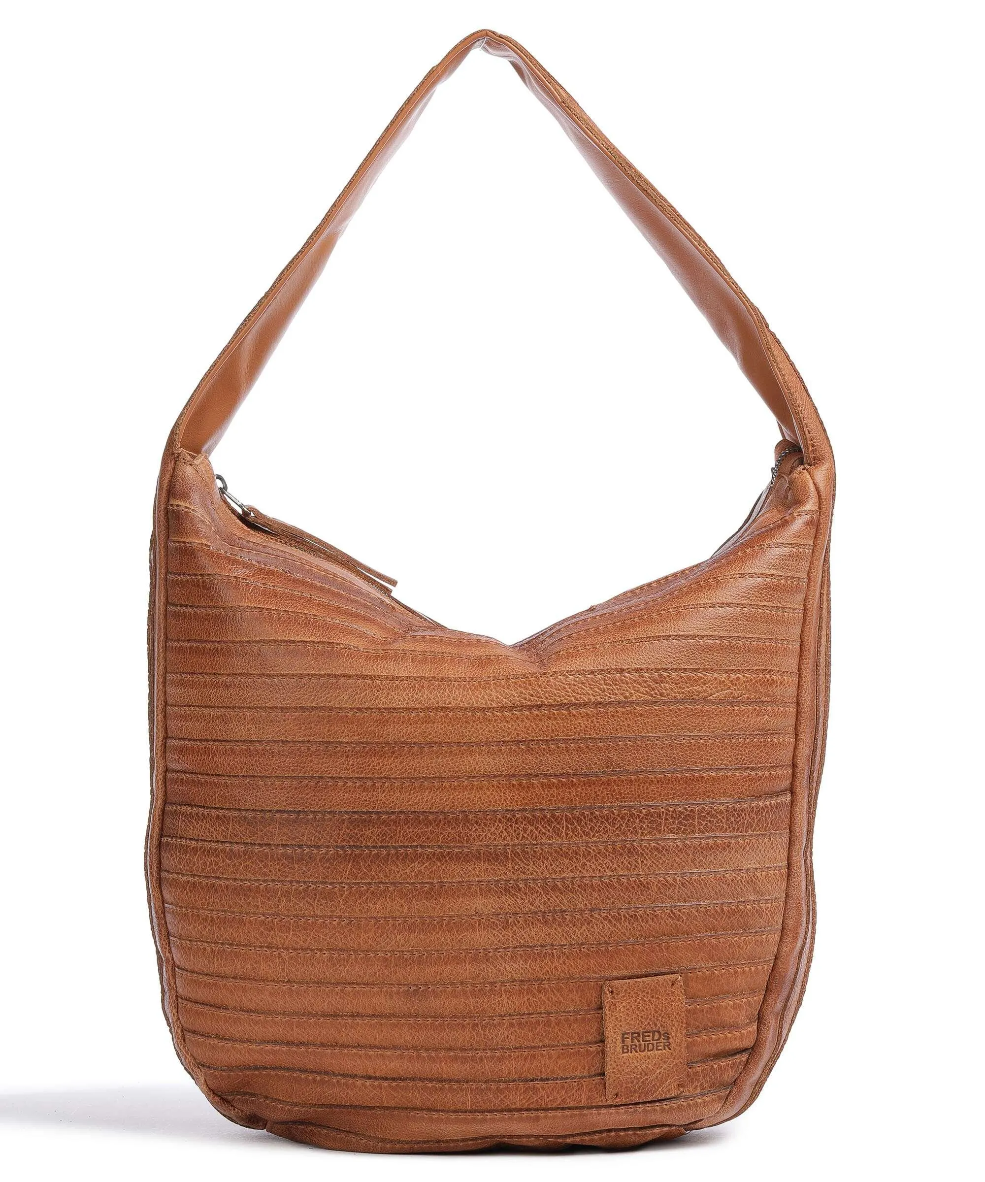  FredsBruder Ibbick Borsa hobo pelle granulata marrone  