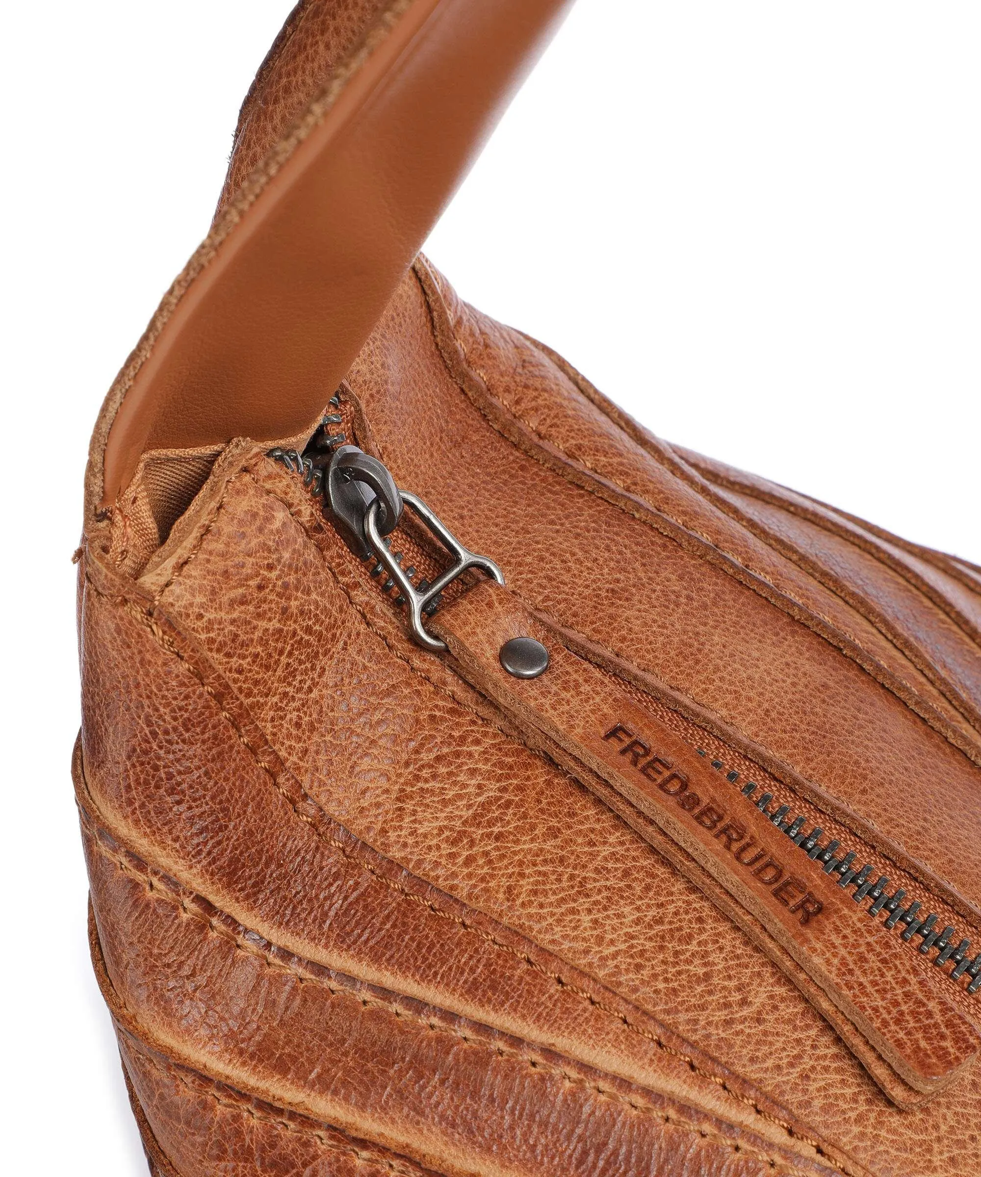  FredsBruder Ibbick Borsa hobo pelle granulata marrone  