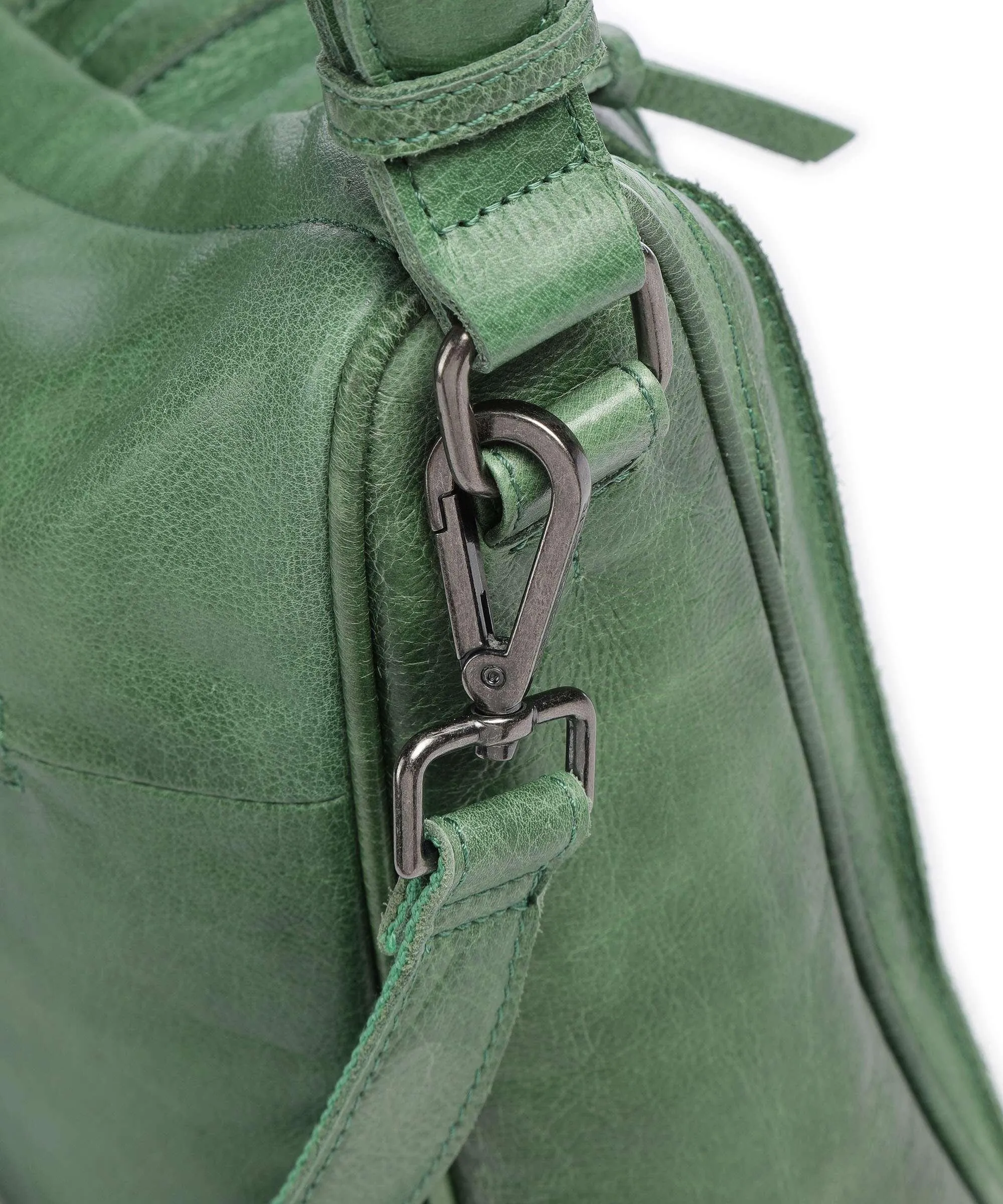  FredsBruder Izzle Borsa hobo pelle granulata verde  