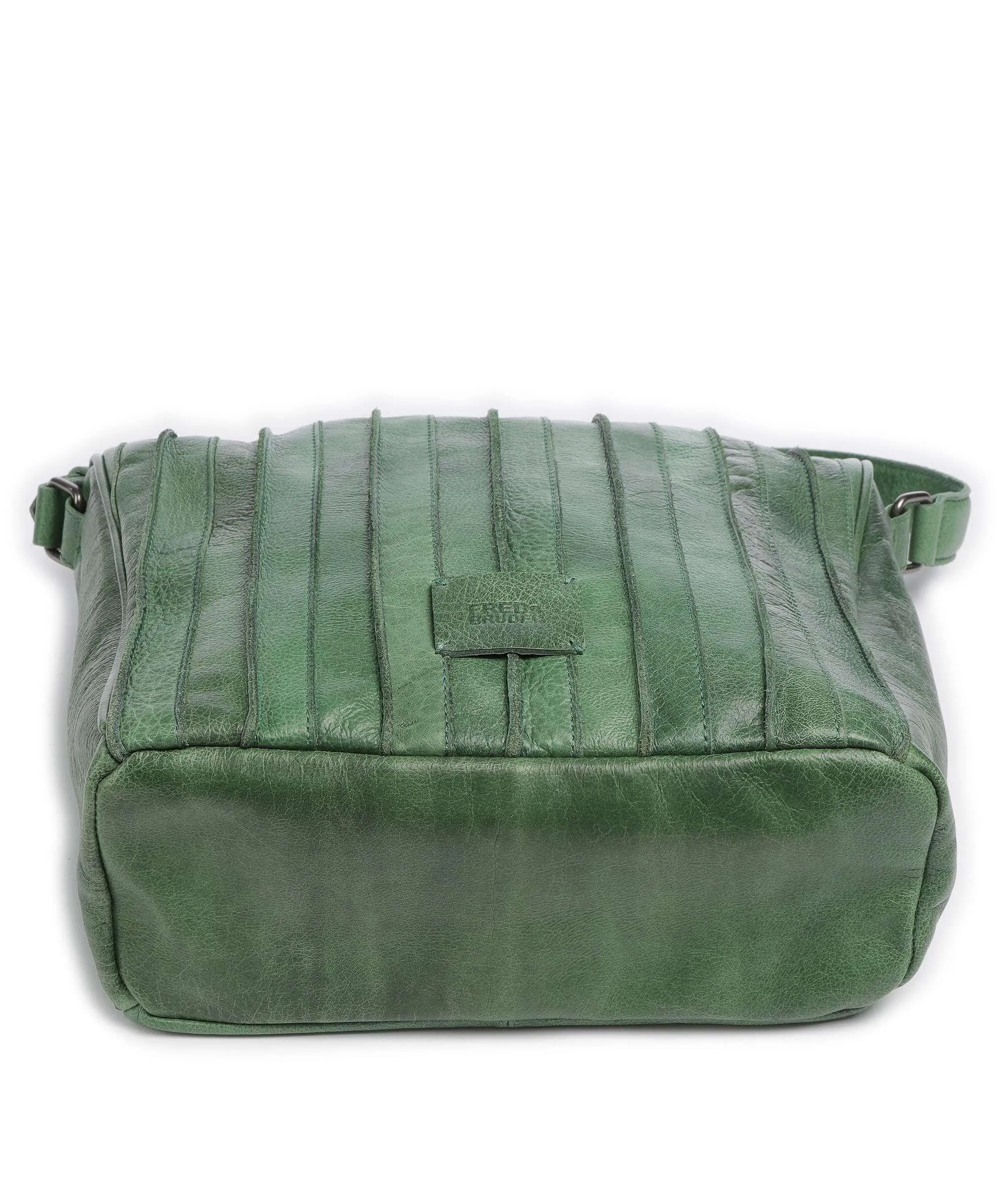  FredsBruder Izzle Borsa hobo pelle granulata verde  