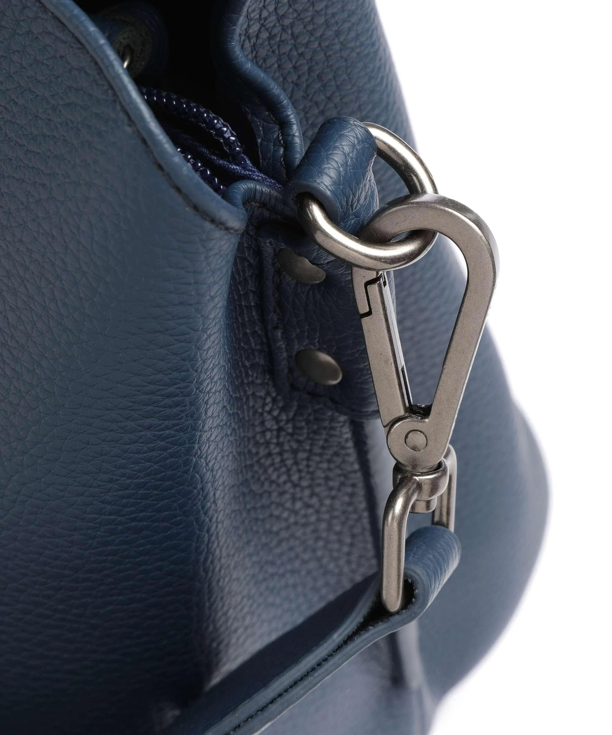  FredsBruder Lanbe Hobo Borsa a tracolla pelle granulata blu scuro  