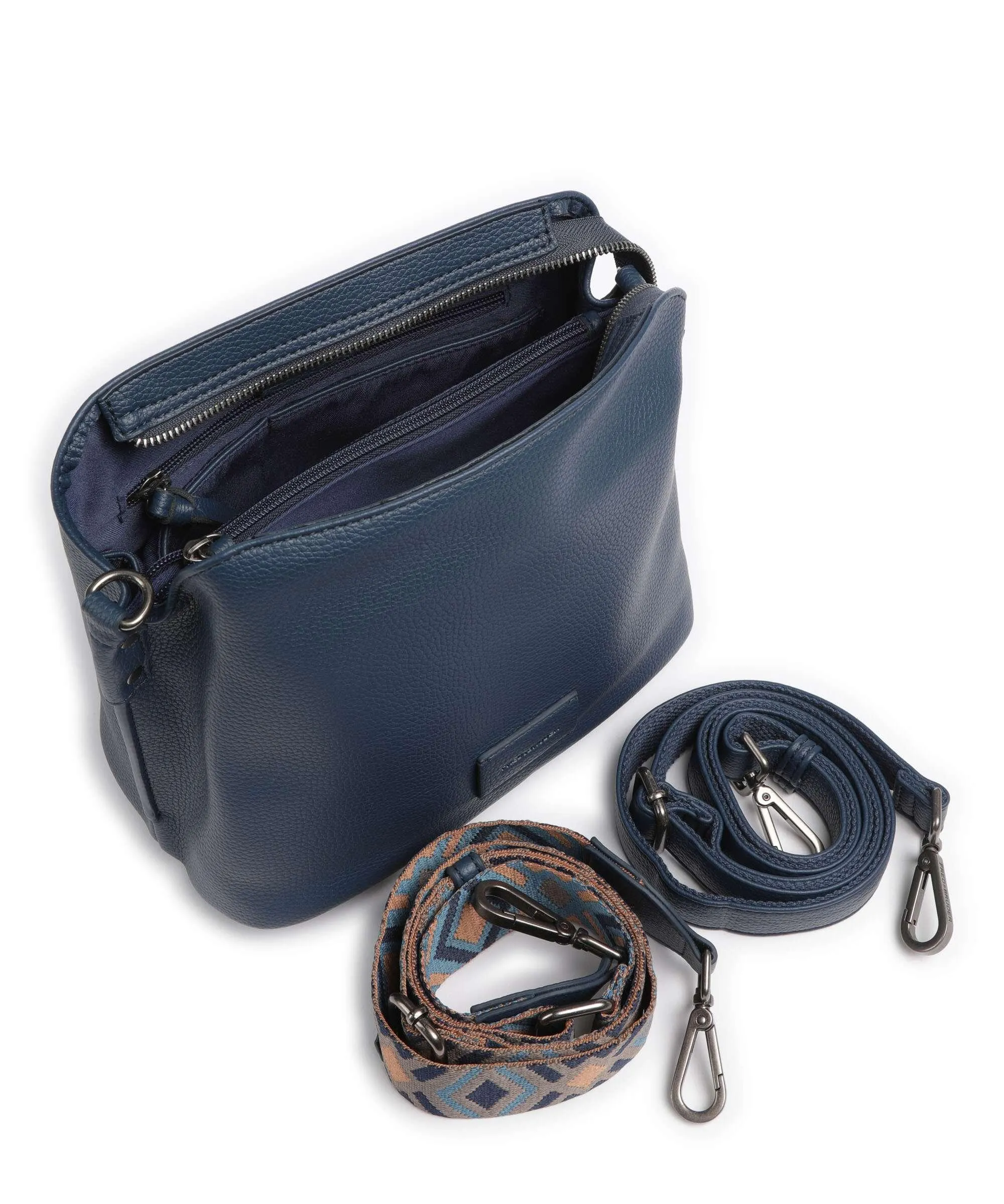  FredsBruder Lanbe Hobo Borsa a tracolla pelle granulata blu scuro  