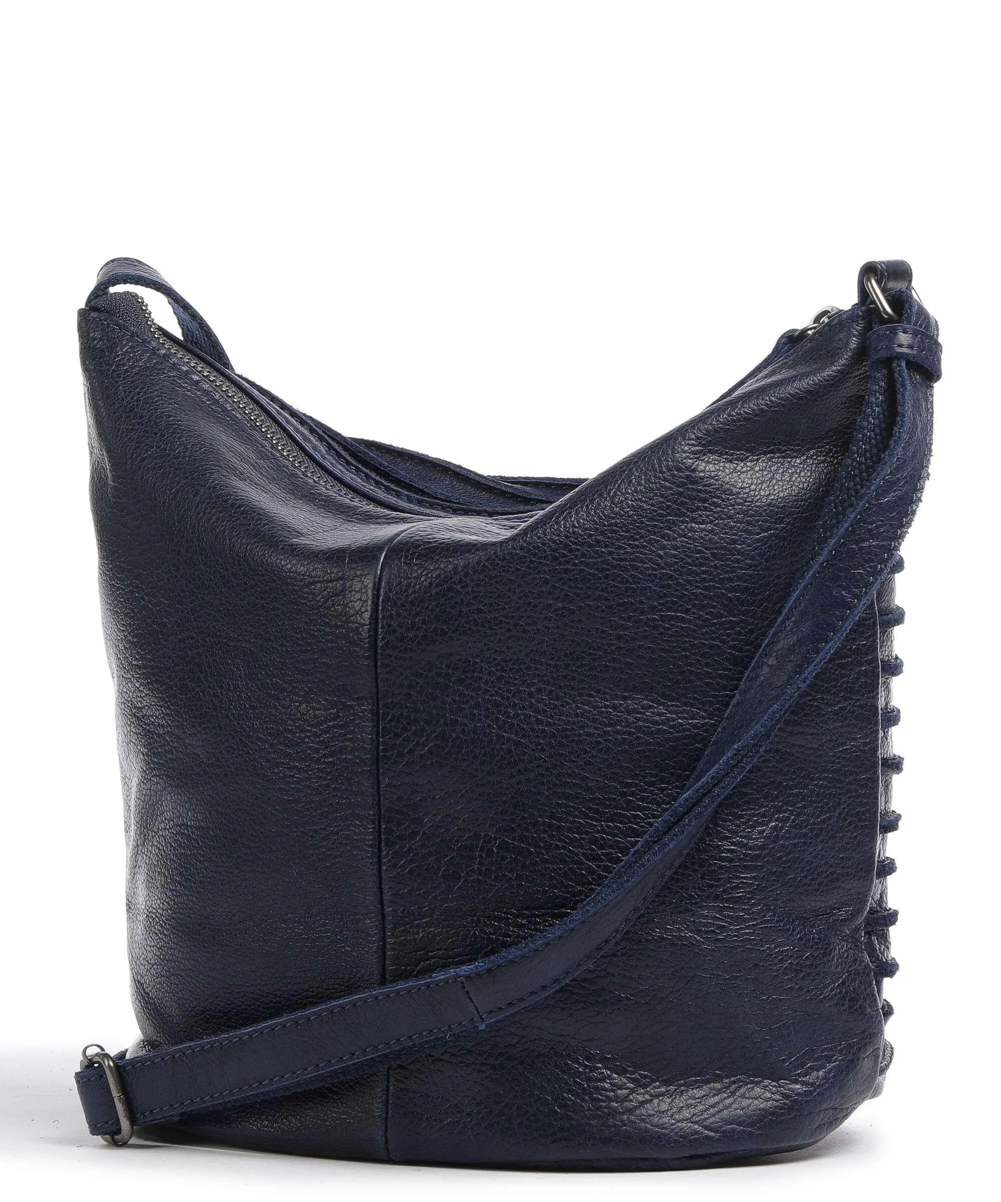  FredsBruder Riffelinchen Borsa a tracolla pelle granulata blu scuro  