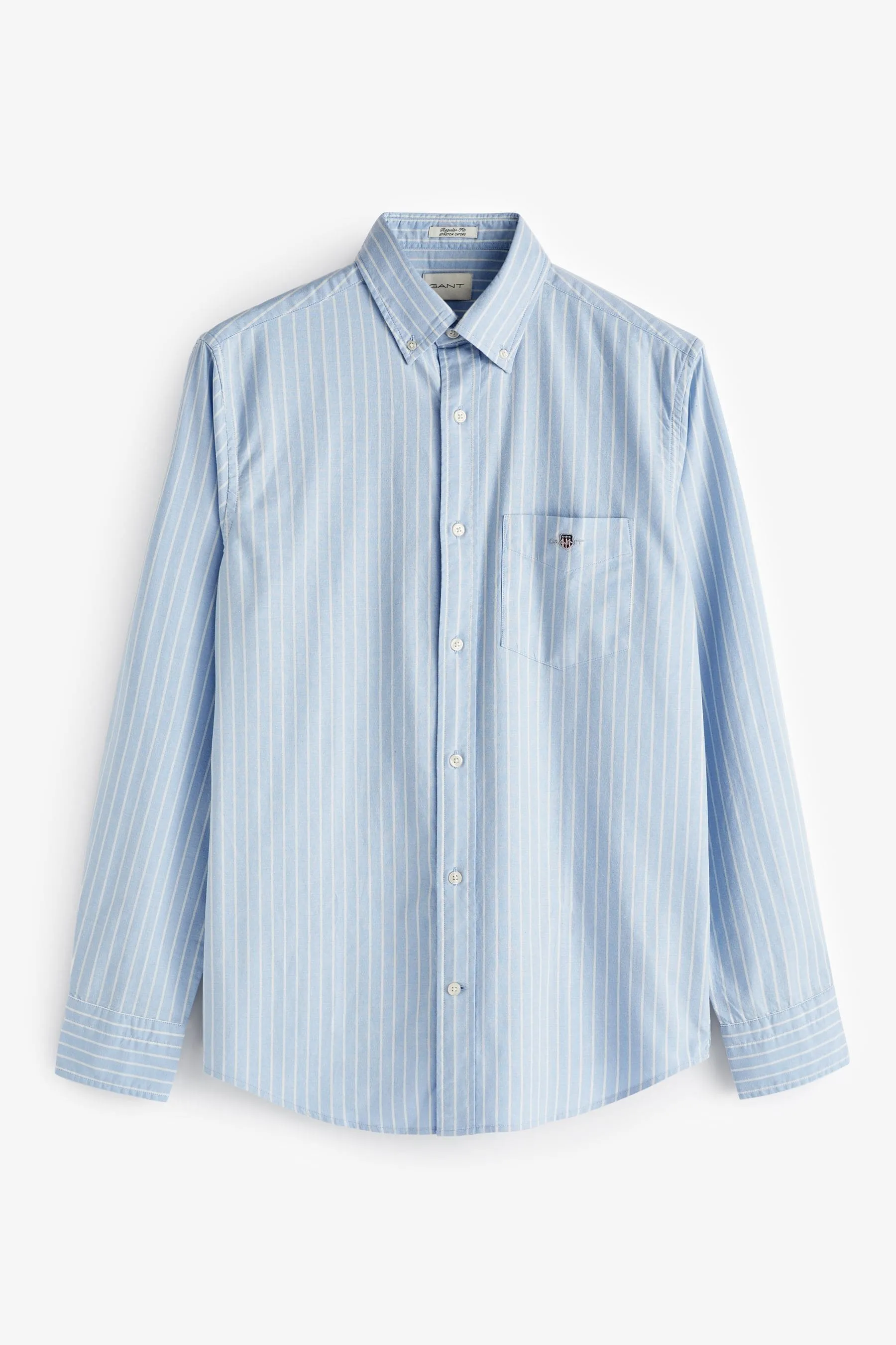 GANT regular  - Camicia vestibilità attillata a righe Oxford elasticizzata