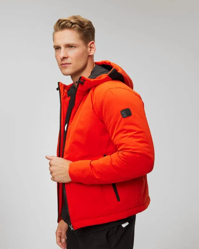 Giacca a vento arancione da uomo Paul&Shark Typhoon Windbreaker