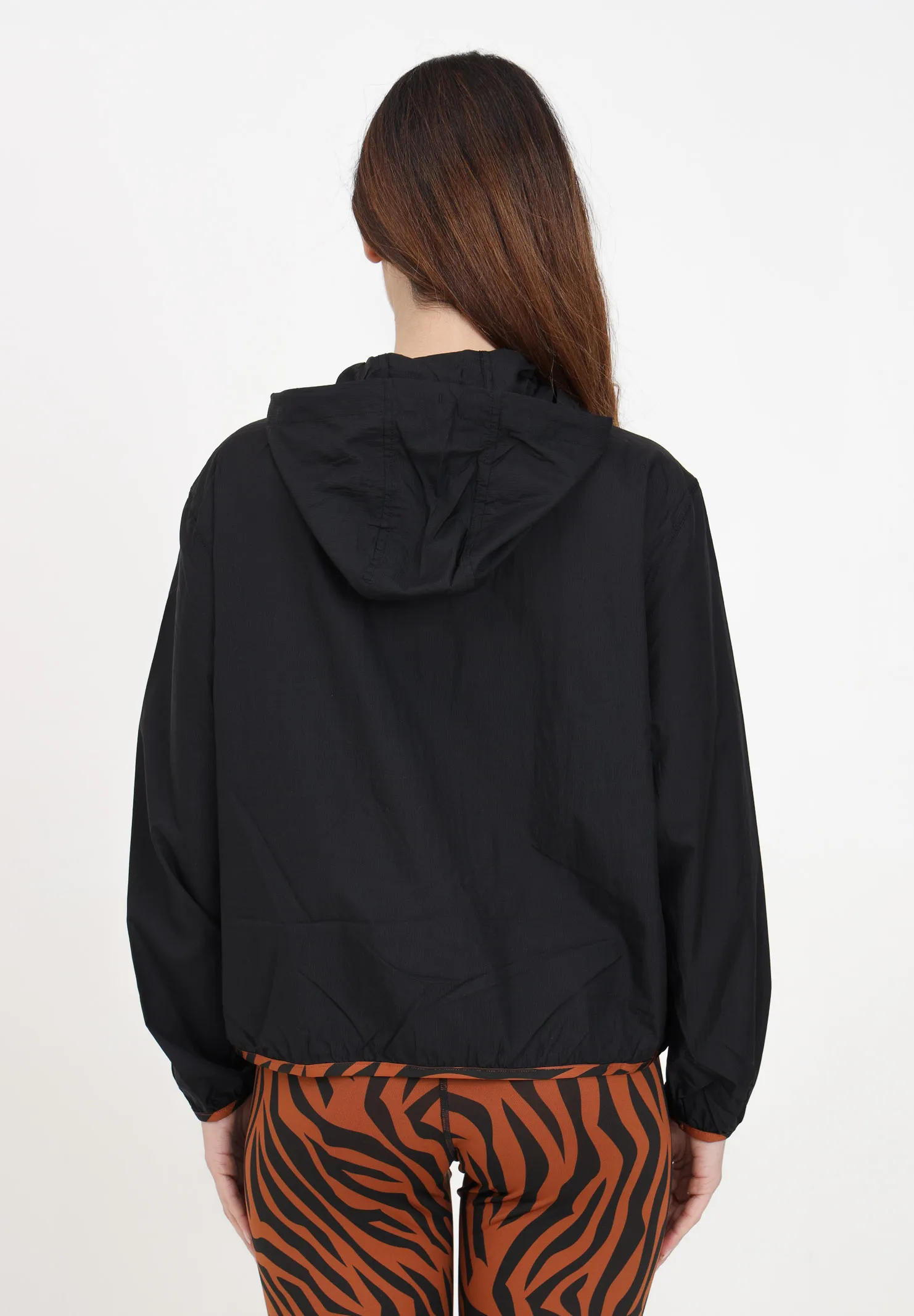 Giacca a vento da donna nera Animal Remix Woven fz