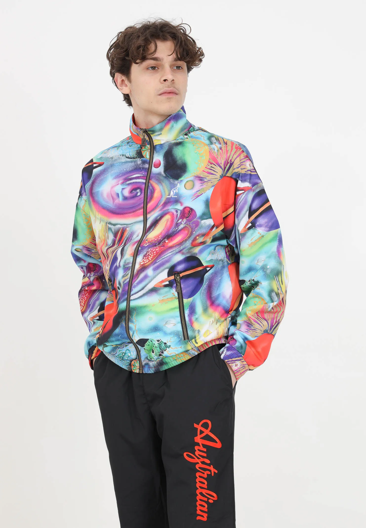 Giacca a vento da uomo allover print smash jacket pianeti