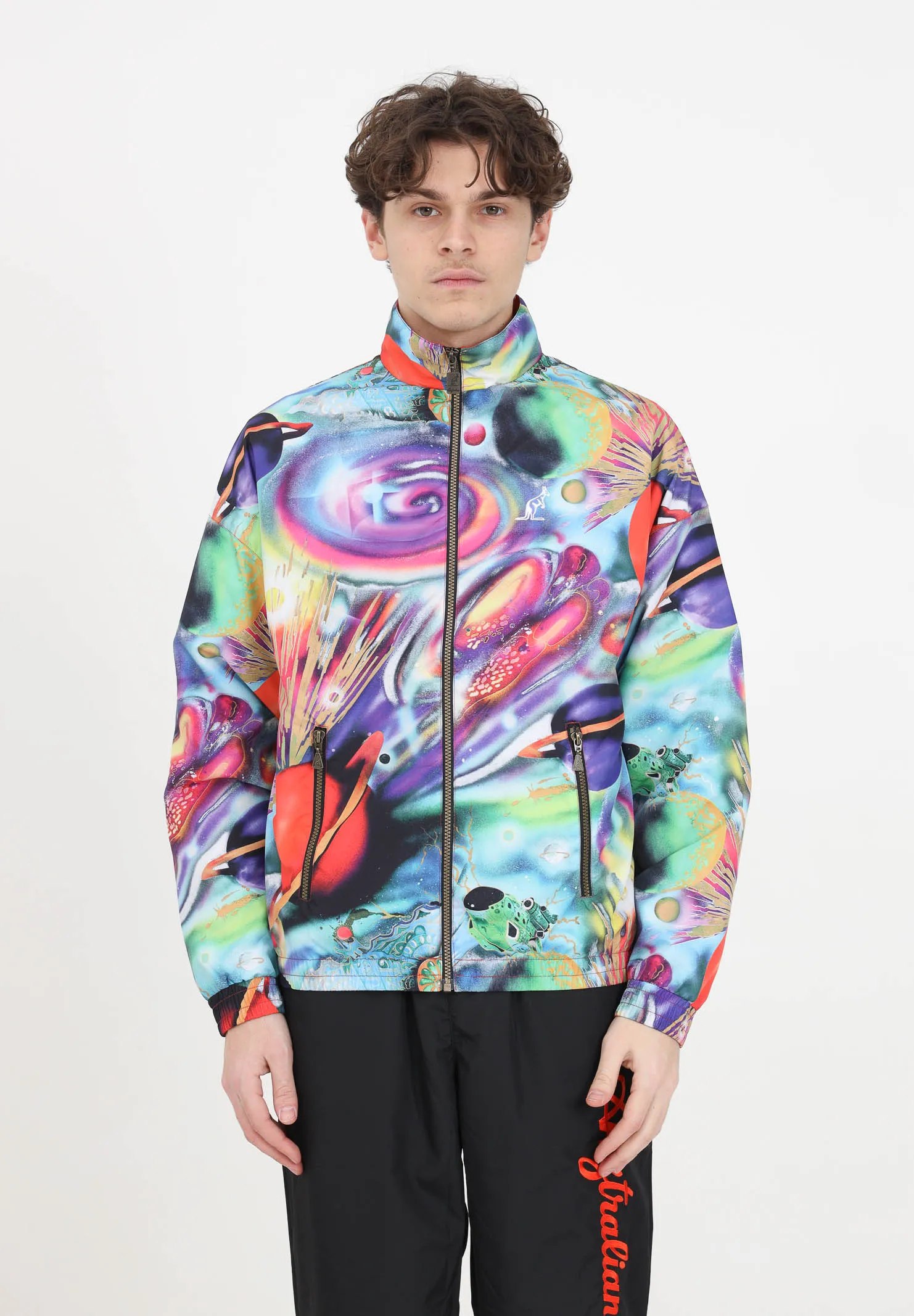 Giacca a vento da uomo allover print smash jacket pianeti