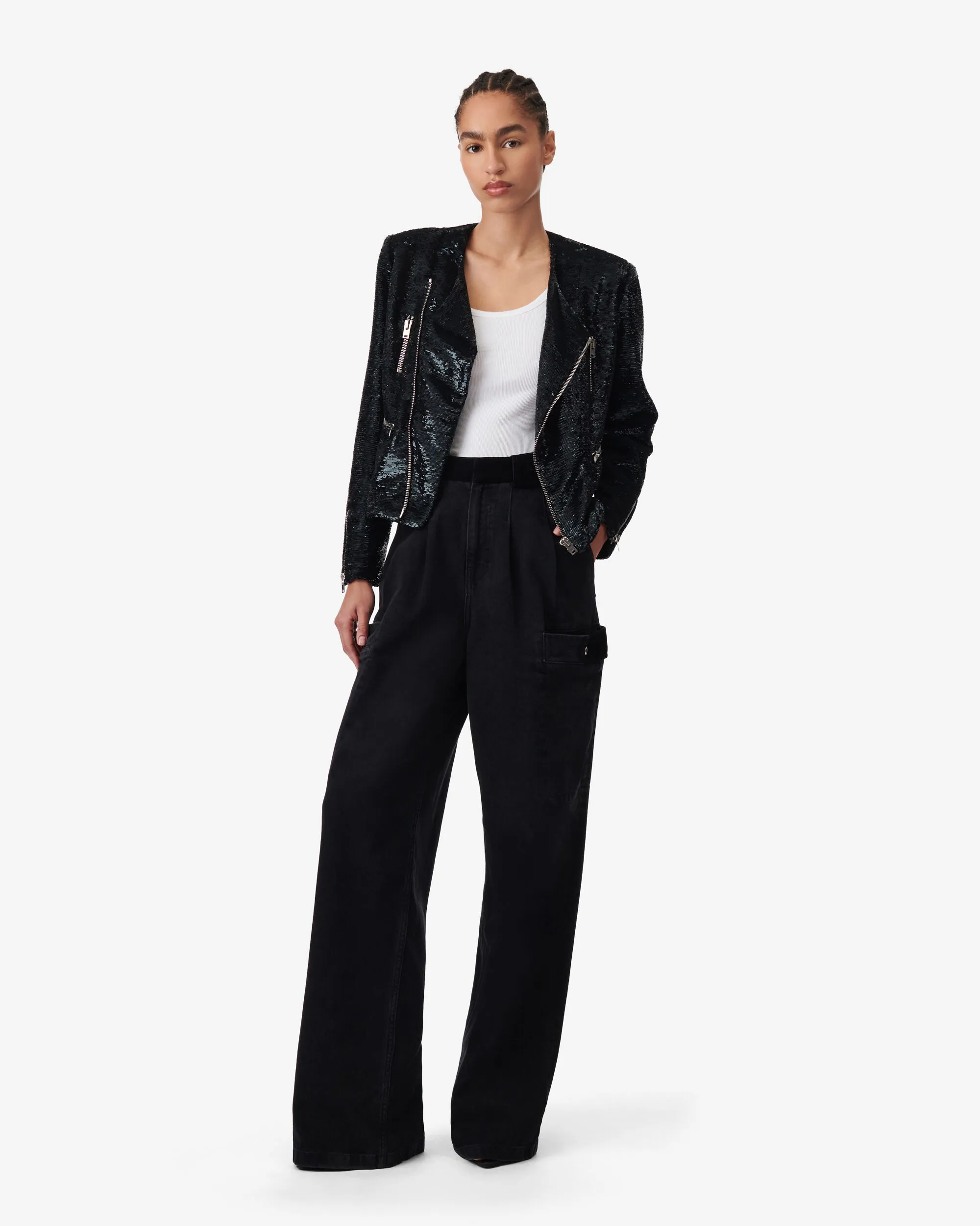 GIACCA BIKER LUZIA CON PAILLETTES