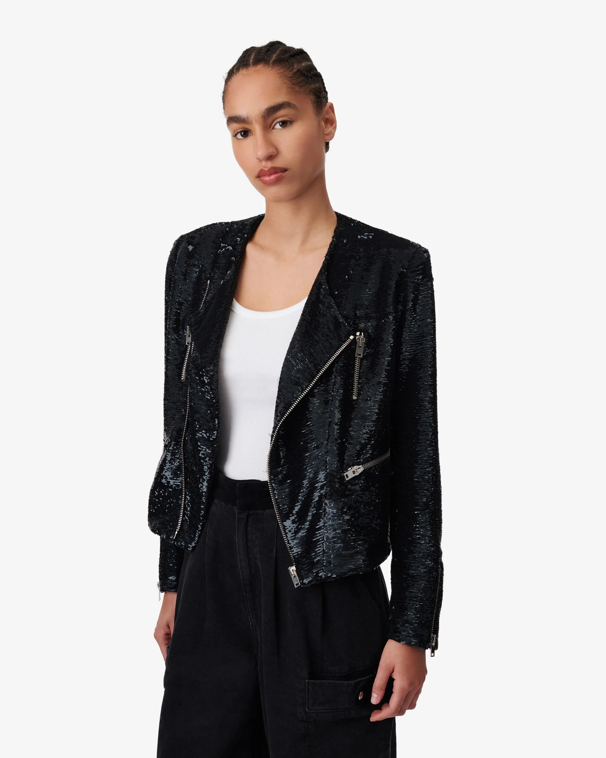 GIACCA BIKER LUZIA CON PAILLETTES