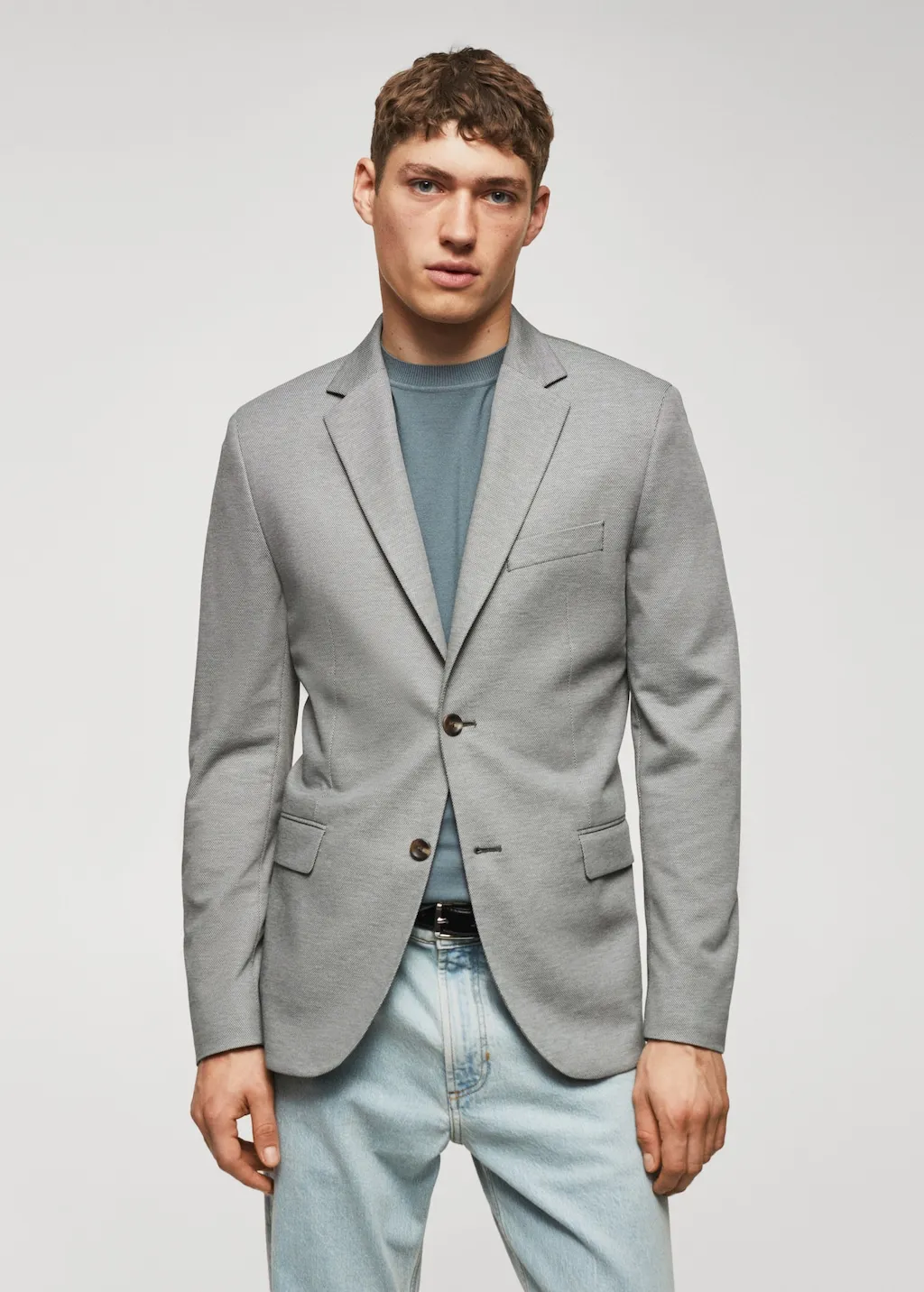 Giacca slim fit microstruttura
