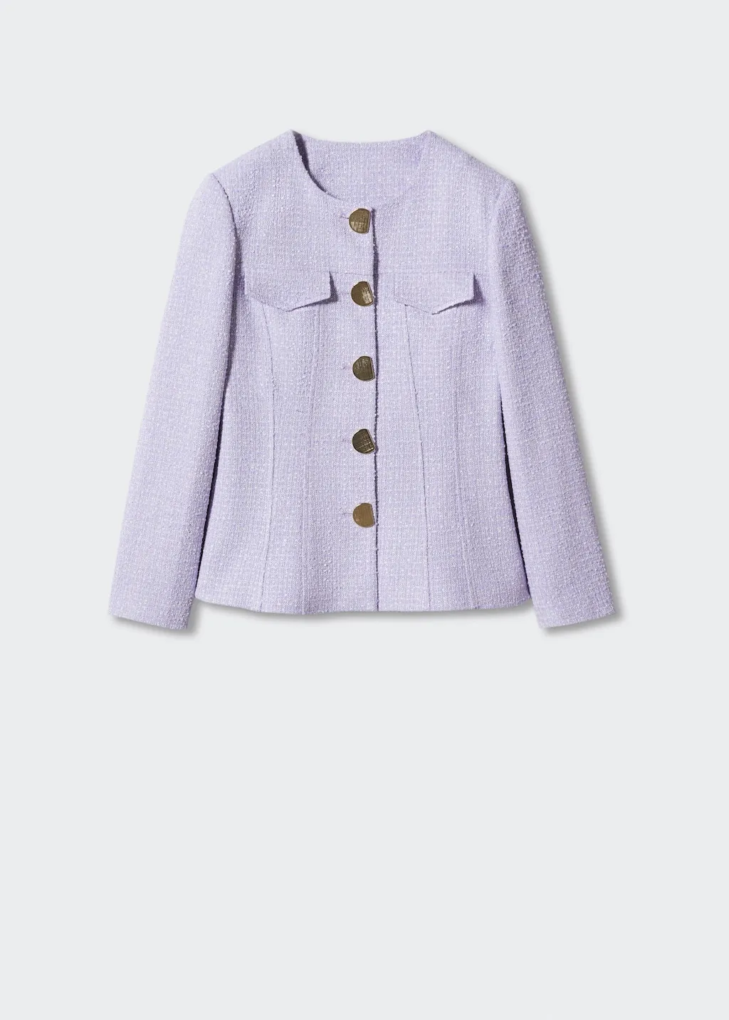 Giacca tweed bottoni metallizzati