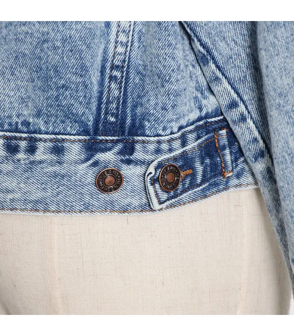 Giubbino denim strass heart