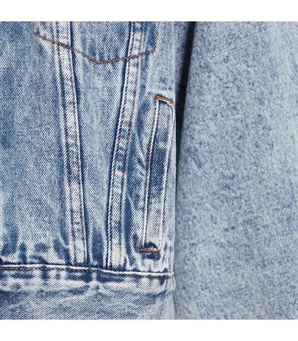Giubbino denim strass heart