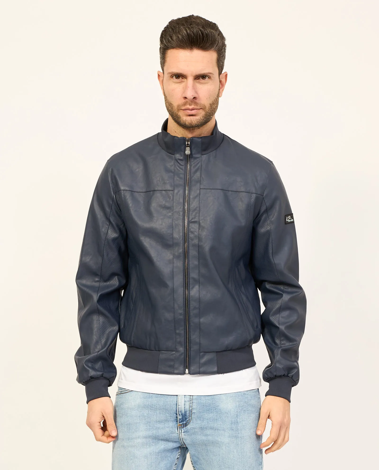 Giubbotto blu Yes Zee modello bomber