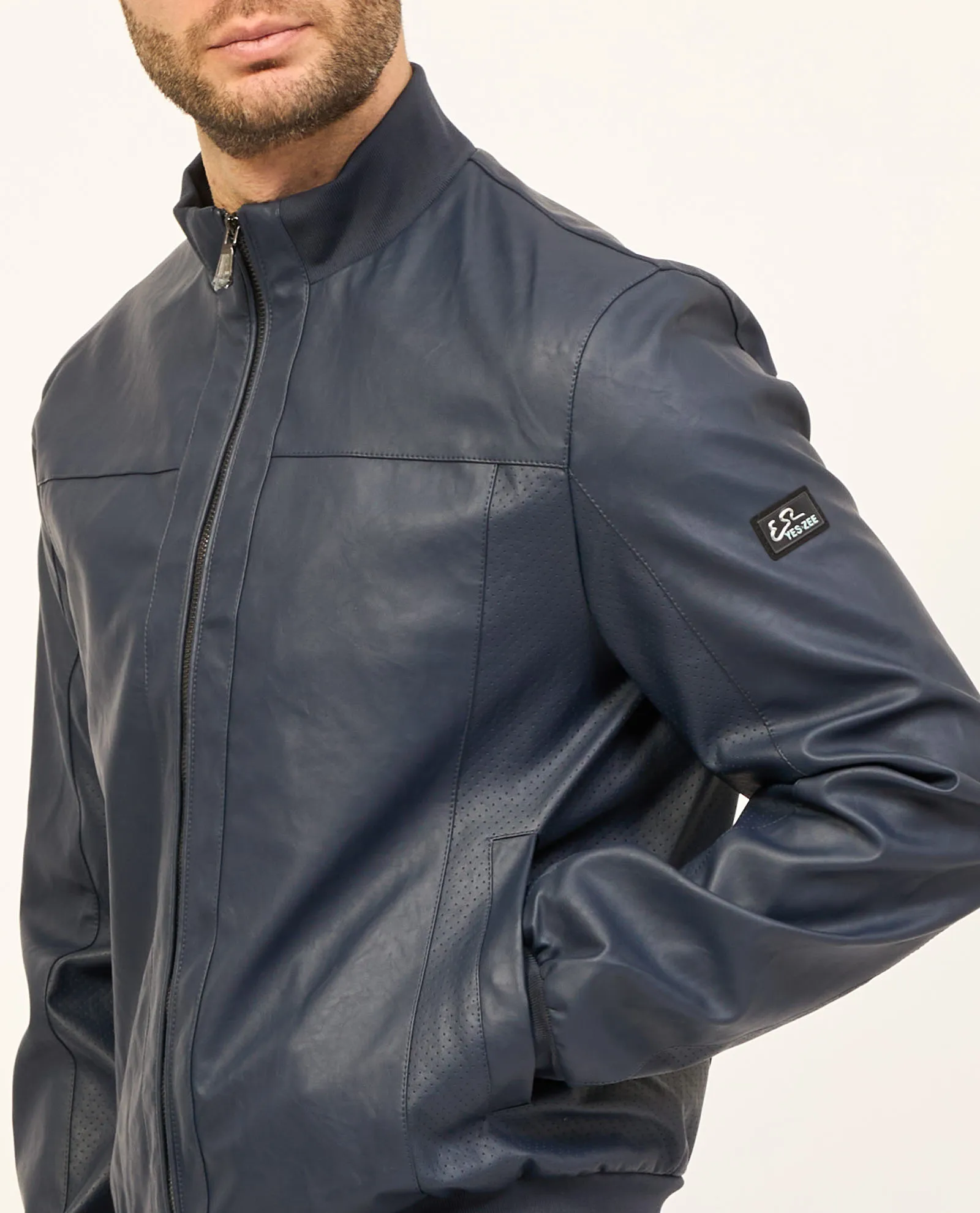 Giubbotto blu Yes Zee modello bomber