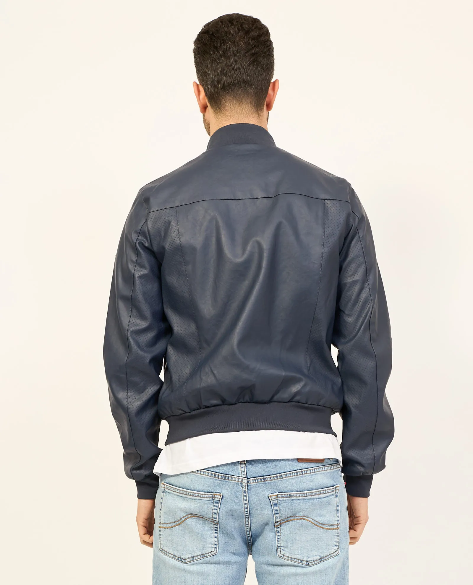 Giubbotto blu Yes Zee modello bomber