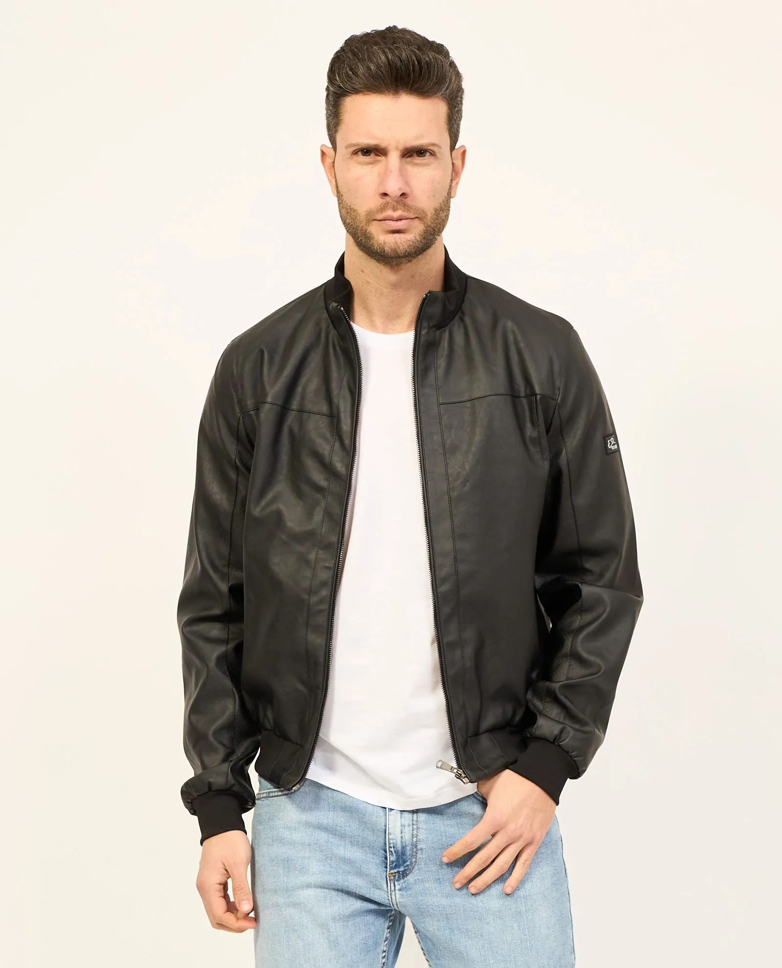 Giubbotto nero Yes Zee modello bomber