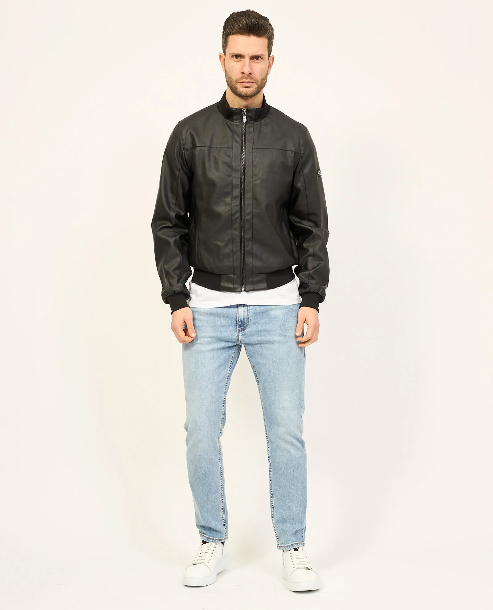 Giubbotto nero Yes Zee modello bomber