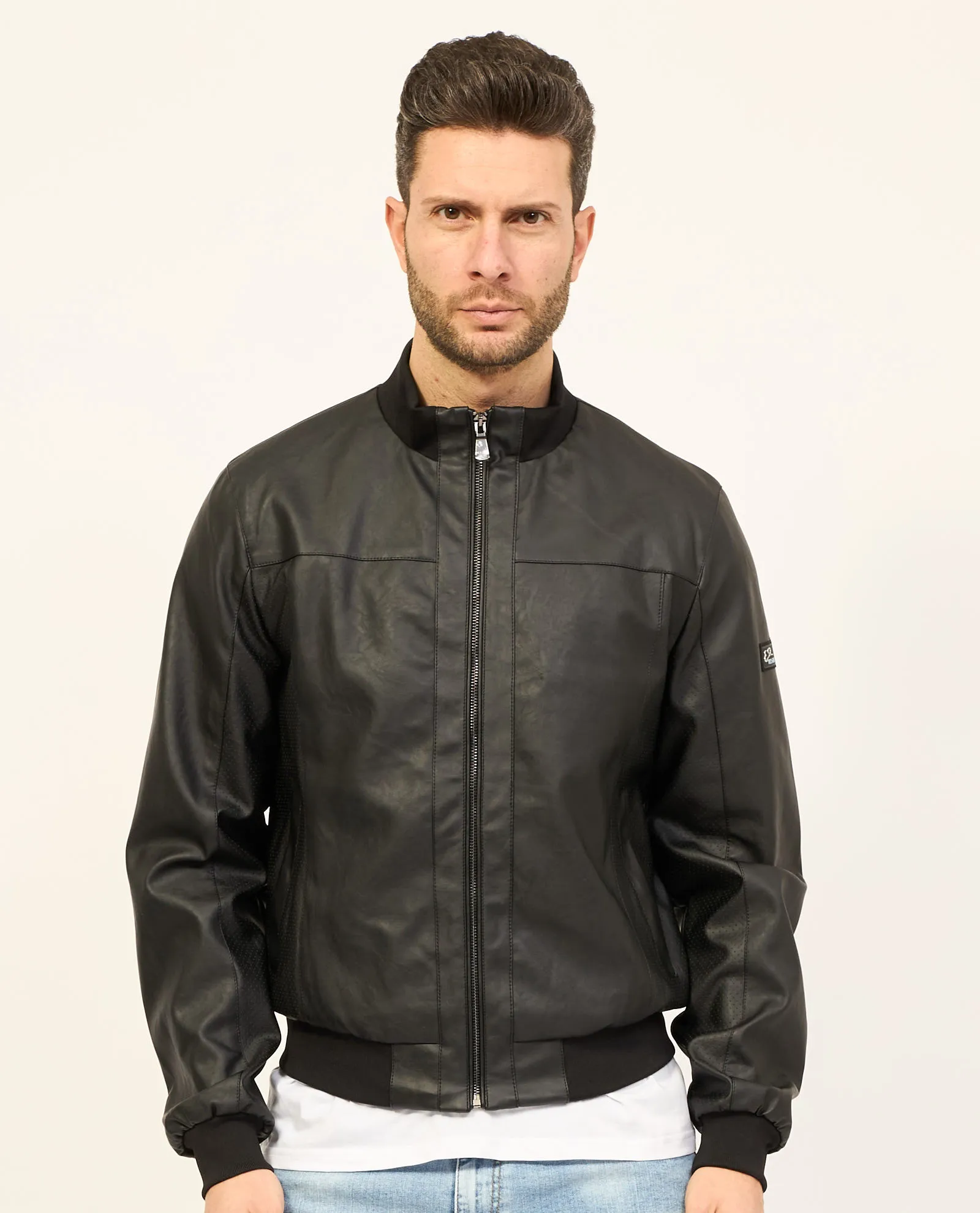 Giubbotto nero Yes Zee modello bomber