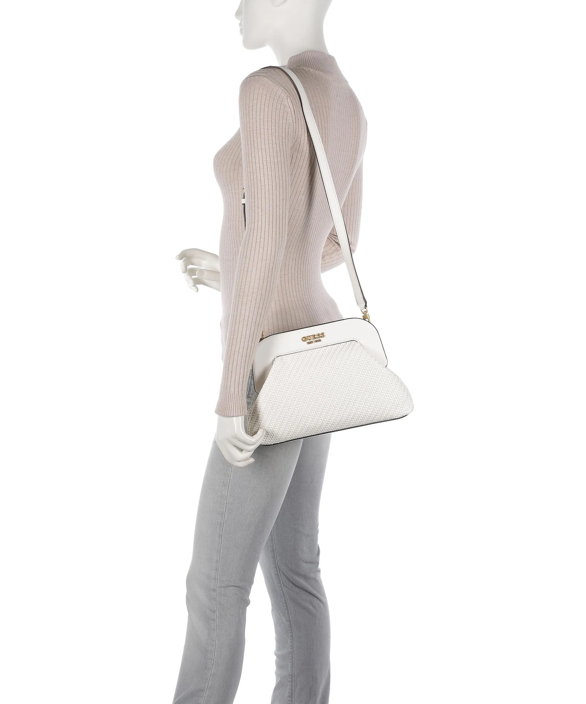  Guess Abey Borsa a tracolla pelle sintetica bianco  