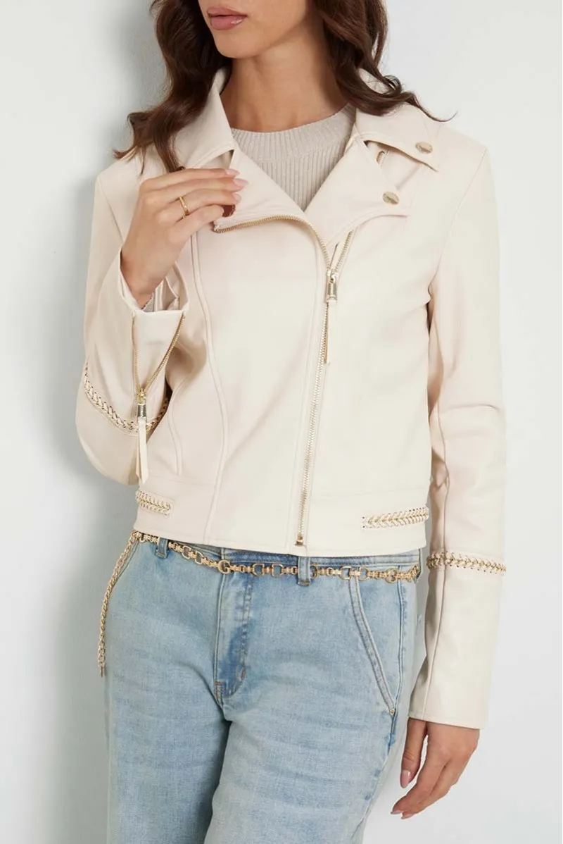 GUESS GIUBBOTTO SIMILPELLE JEANSERIA