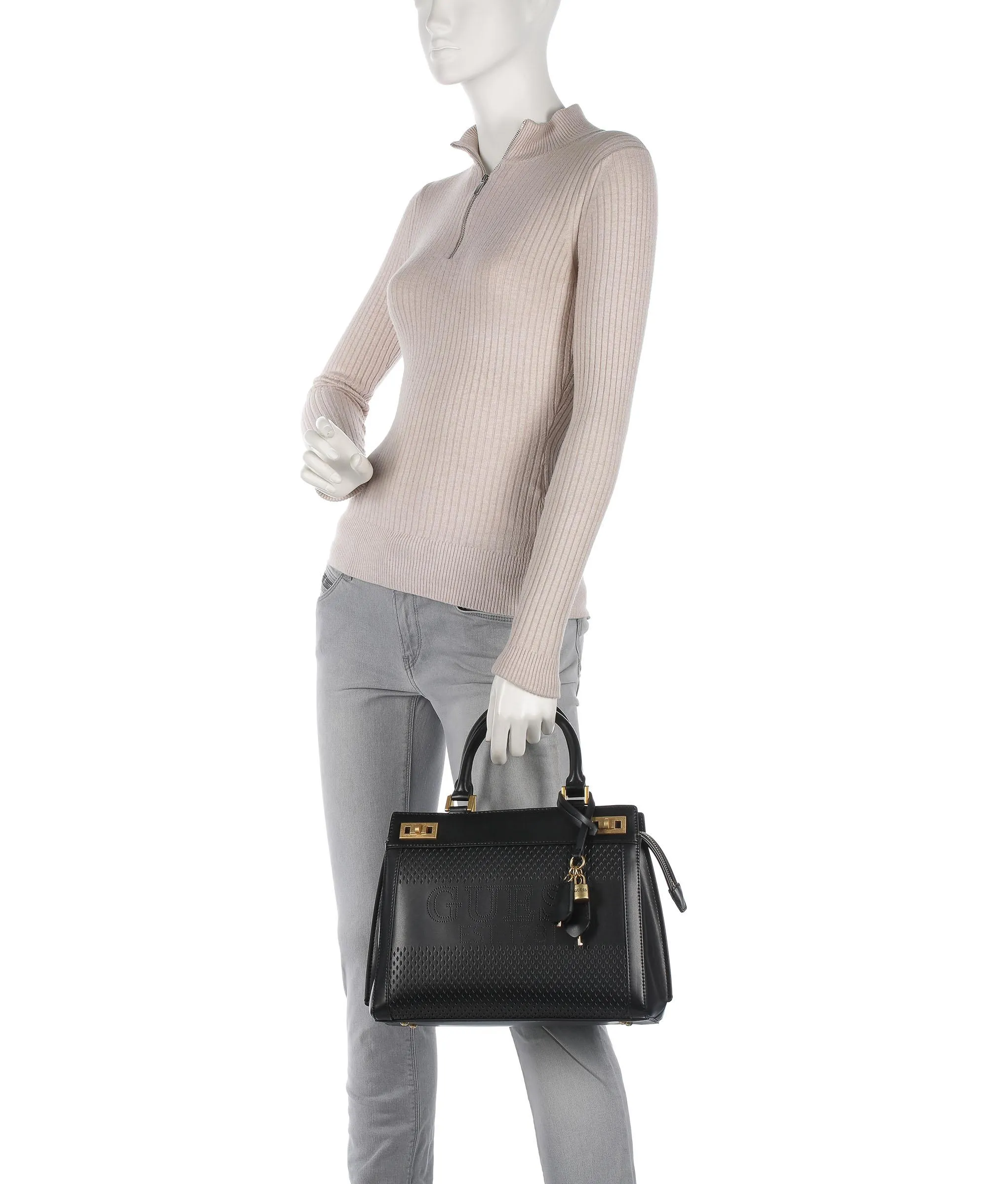  Guess Katey Borsa a mano pelle sintetica nero  