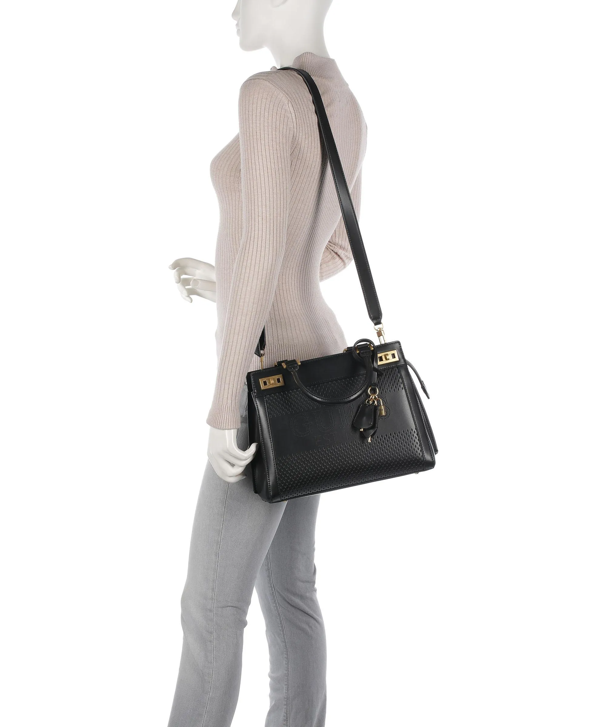  Guess Katey Borsa a mano pelle sintetica nero  