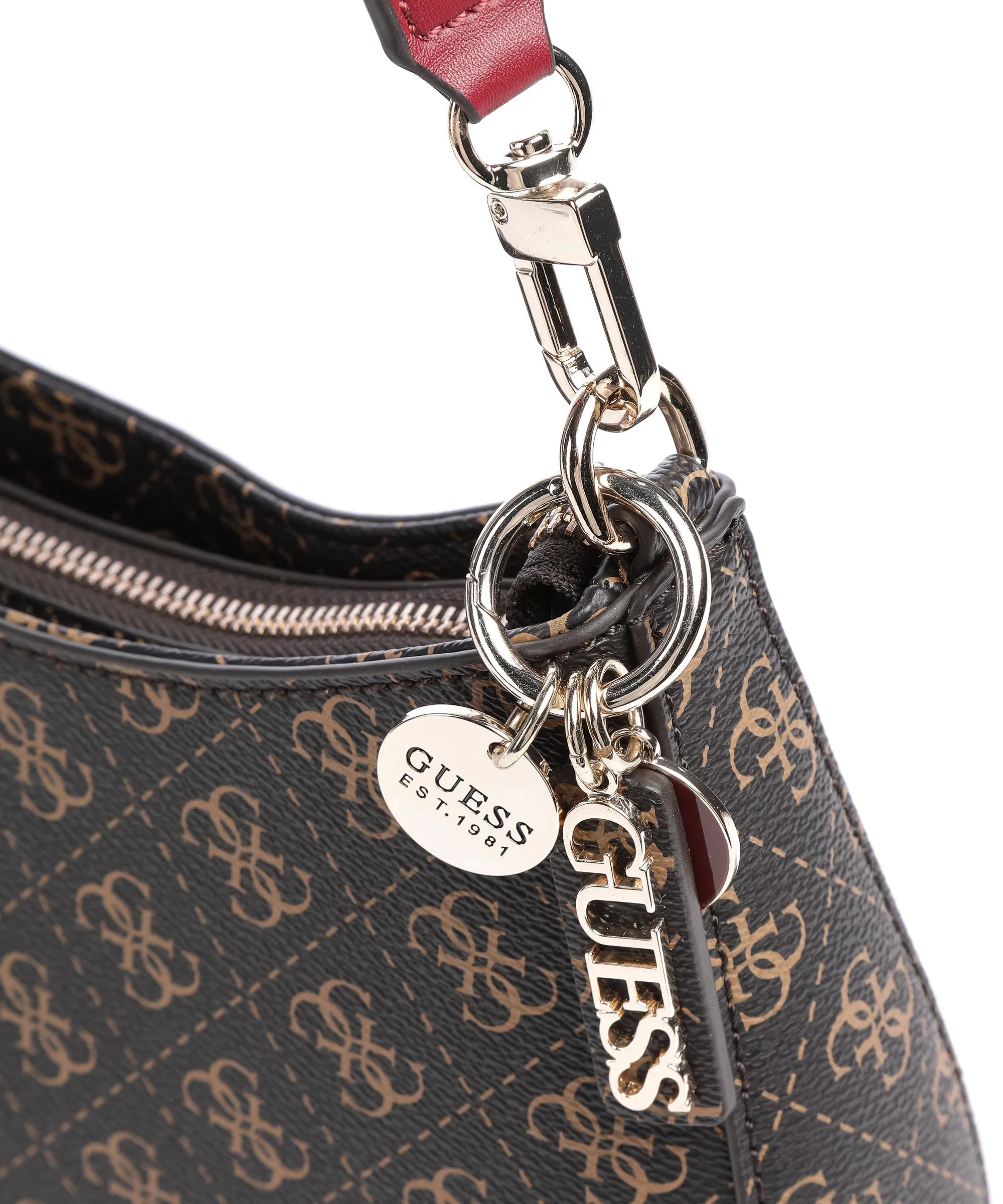  Guess Noelle Borsa a spalla pelle sintetica marrone scuro  