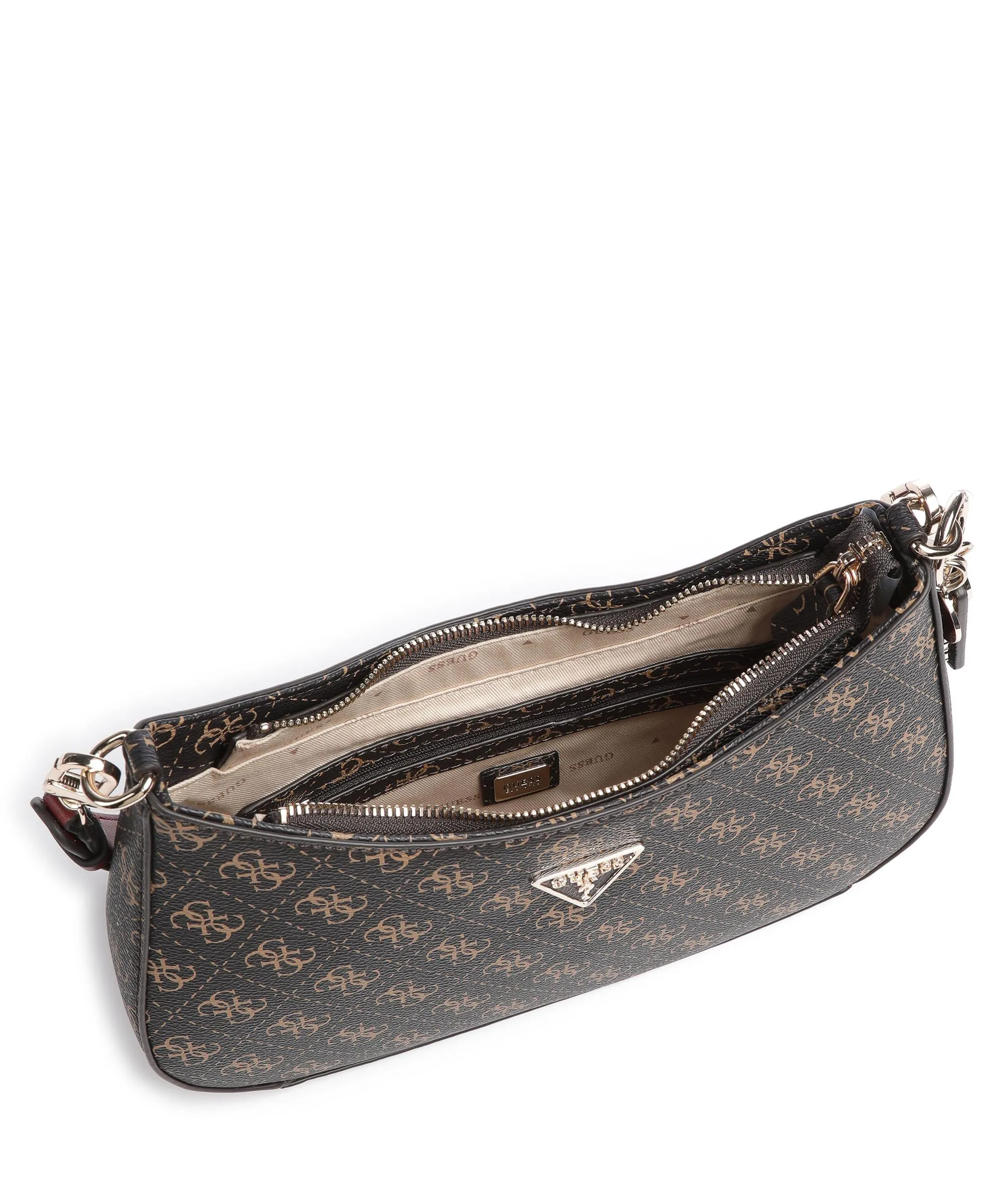  Guess Noelle Borsa a spalla pelle sintetica marrone scuro  