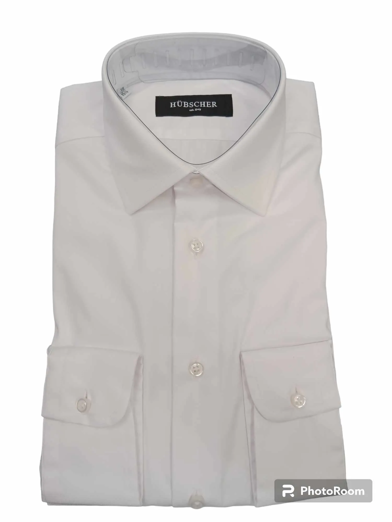 HUBSCHER 1946 Camicia uomo colllo italiano 22022 fine twill