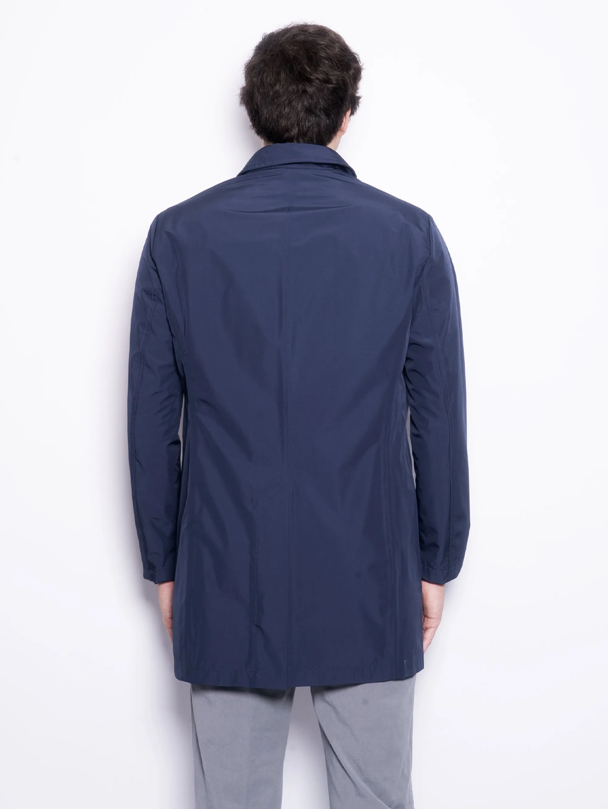 Impermeabile Corto in Membrana Flavio Blu